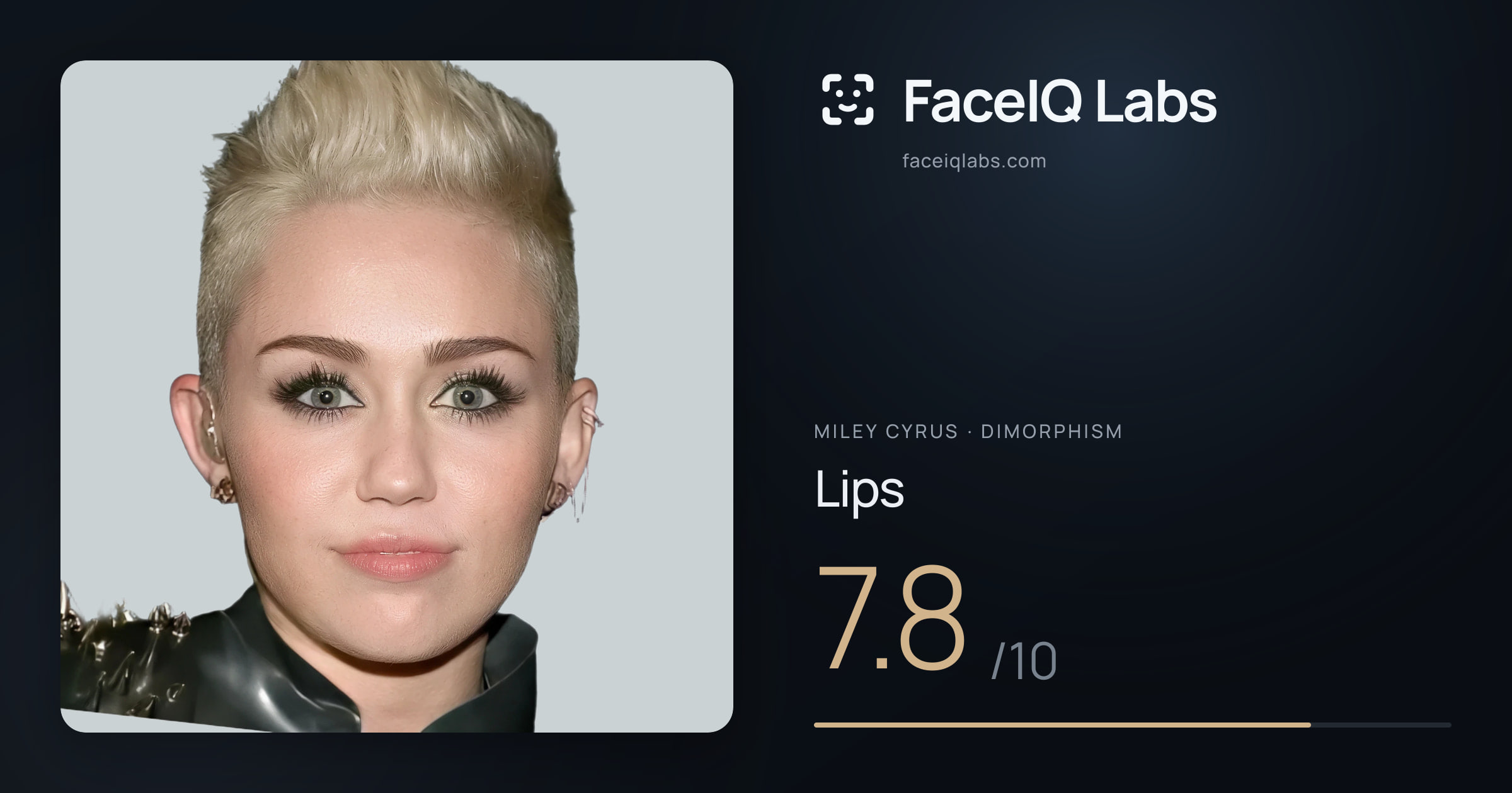 Miley Cyrus Lips: 7.8/10, drawn on the photo