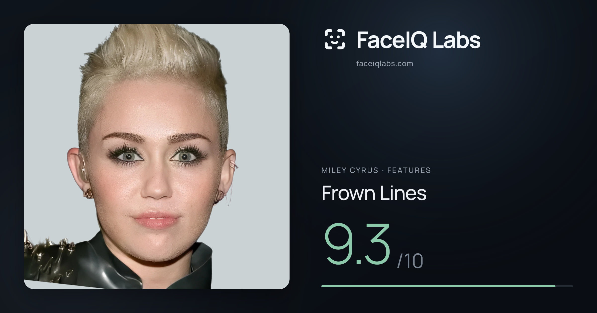 Miley Cyrus Frown Lines: 9.3/10, drawn on the photo