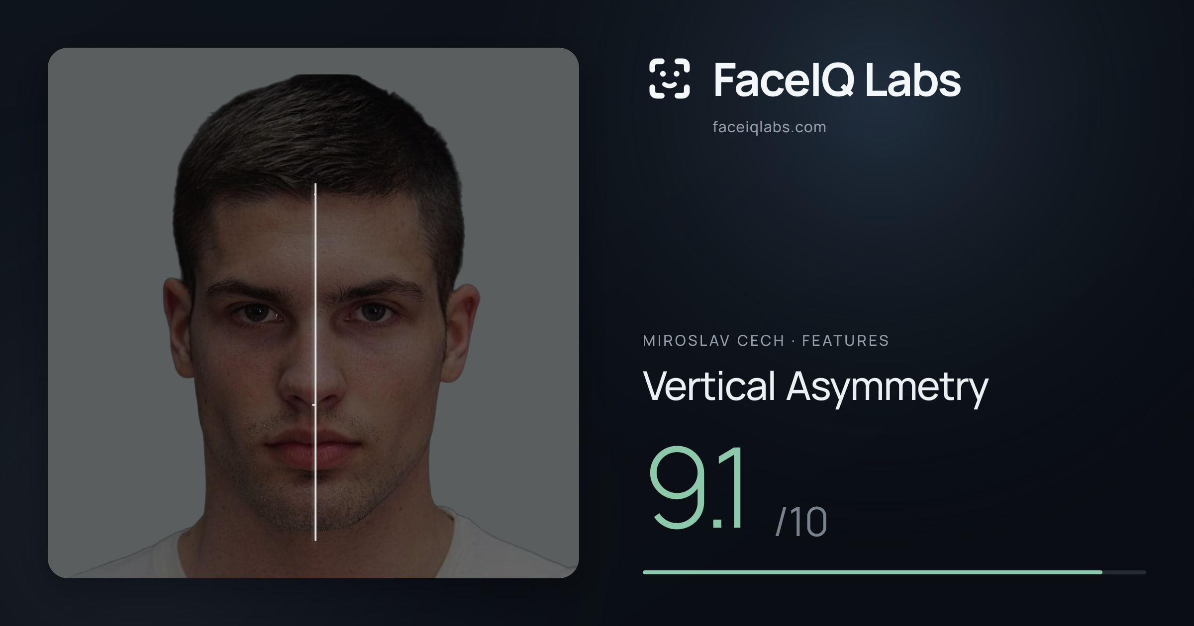 Miroslav Cech Vertical Asymmetry: 9.1/10, drawn on the photo