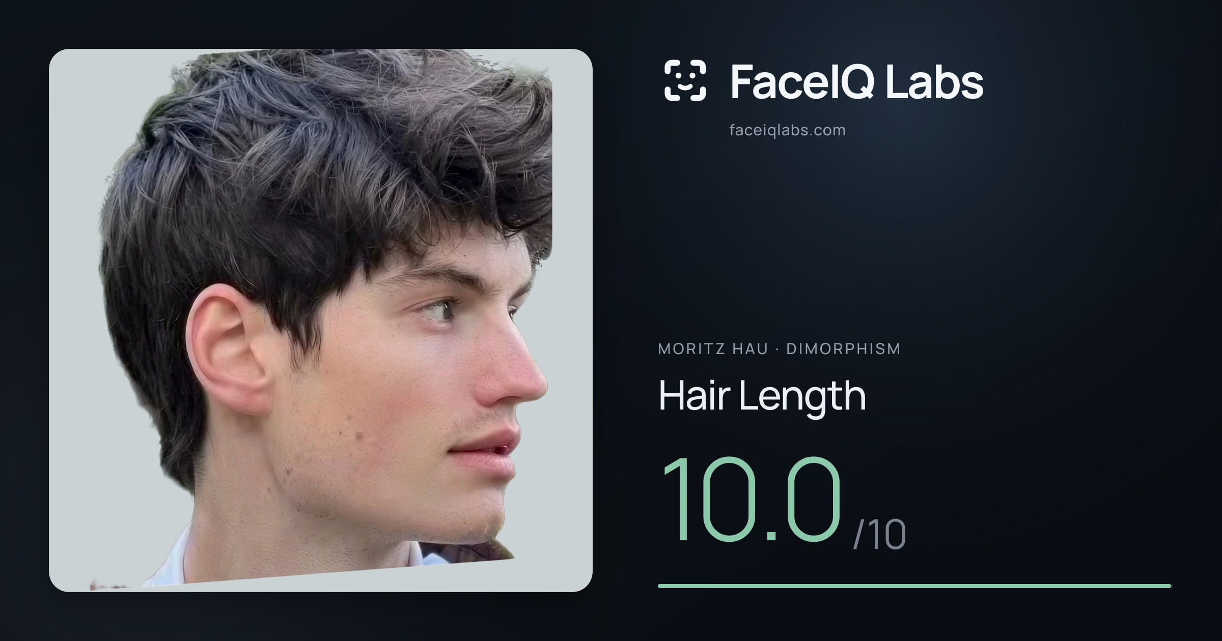 Moritz Hau Hair Length: 10.0/10, drawn on the photo