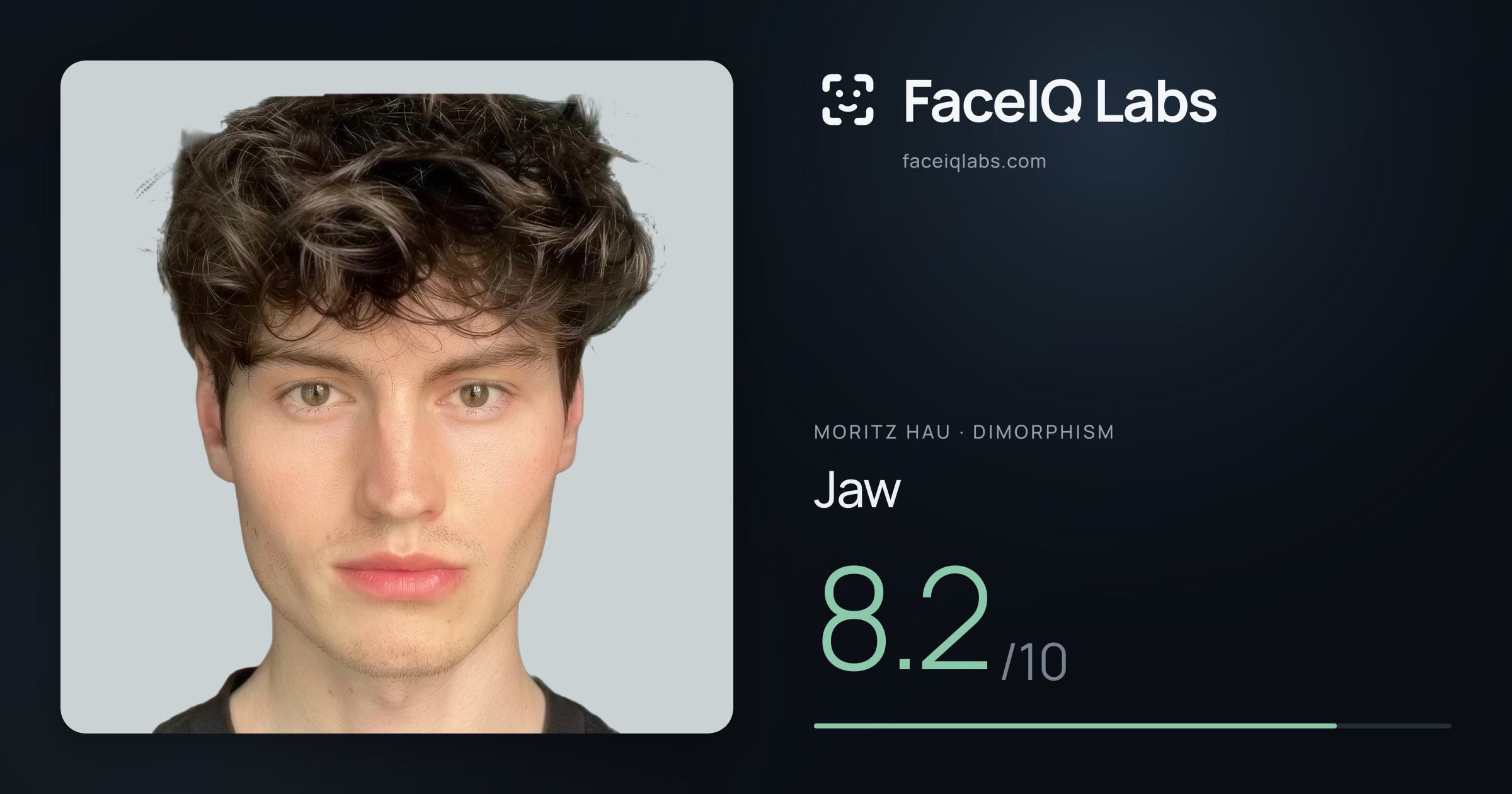 Moritz Hau Jaw: 8.2/10, drawn on the photo