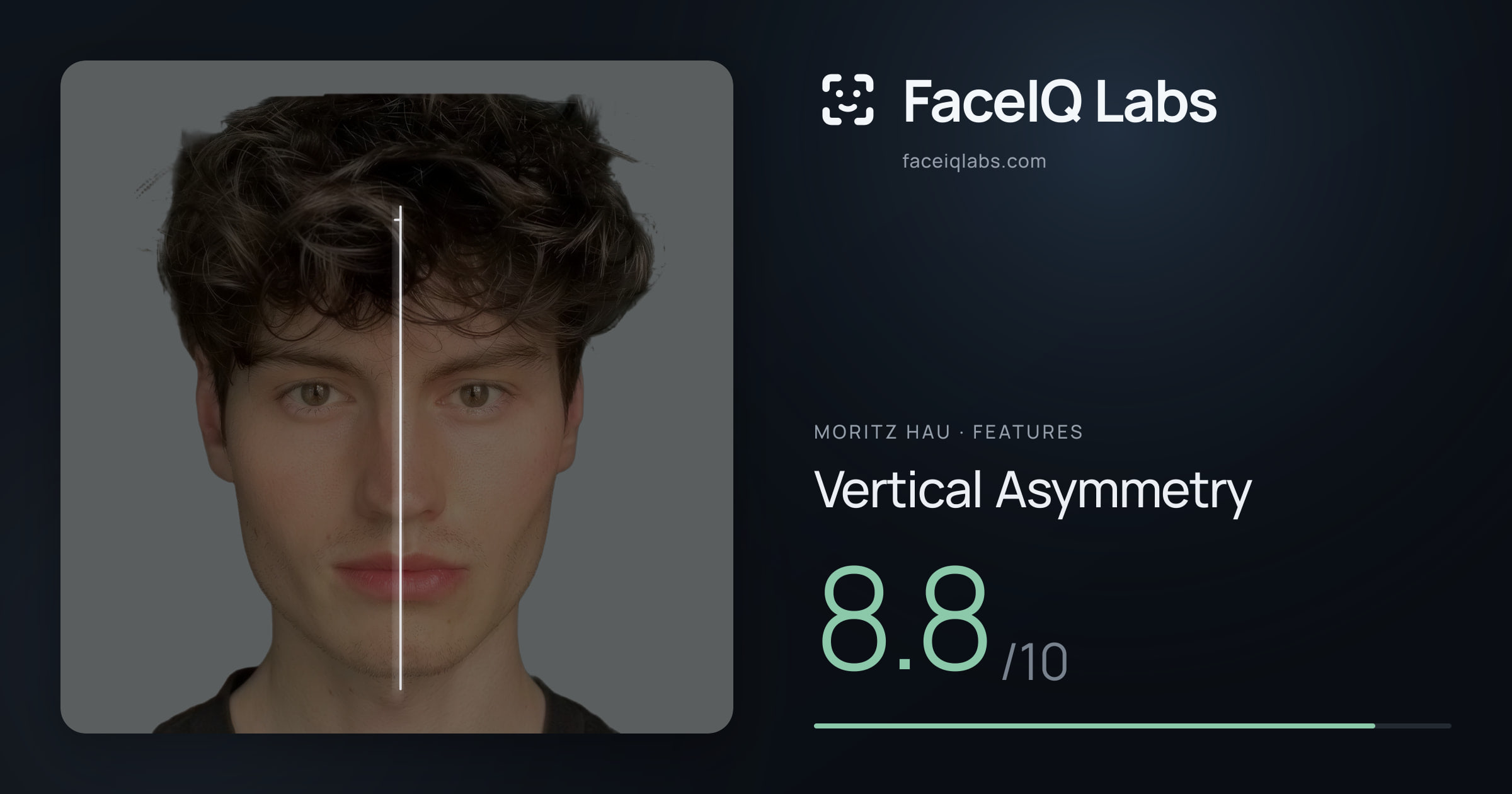 Moritz Hau Vertical Asymmetry: 8.8/10, drawn on the photo