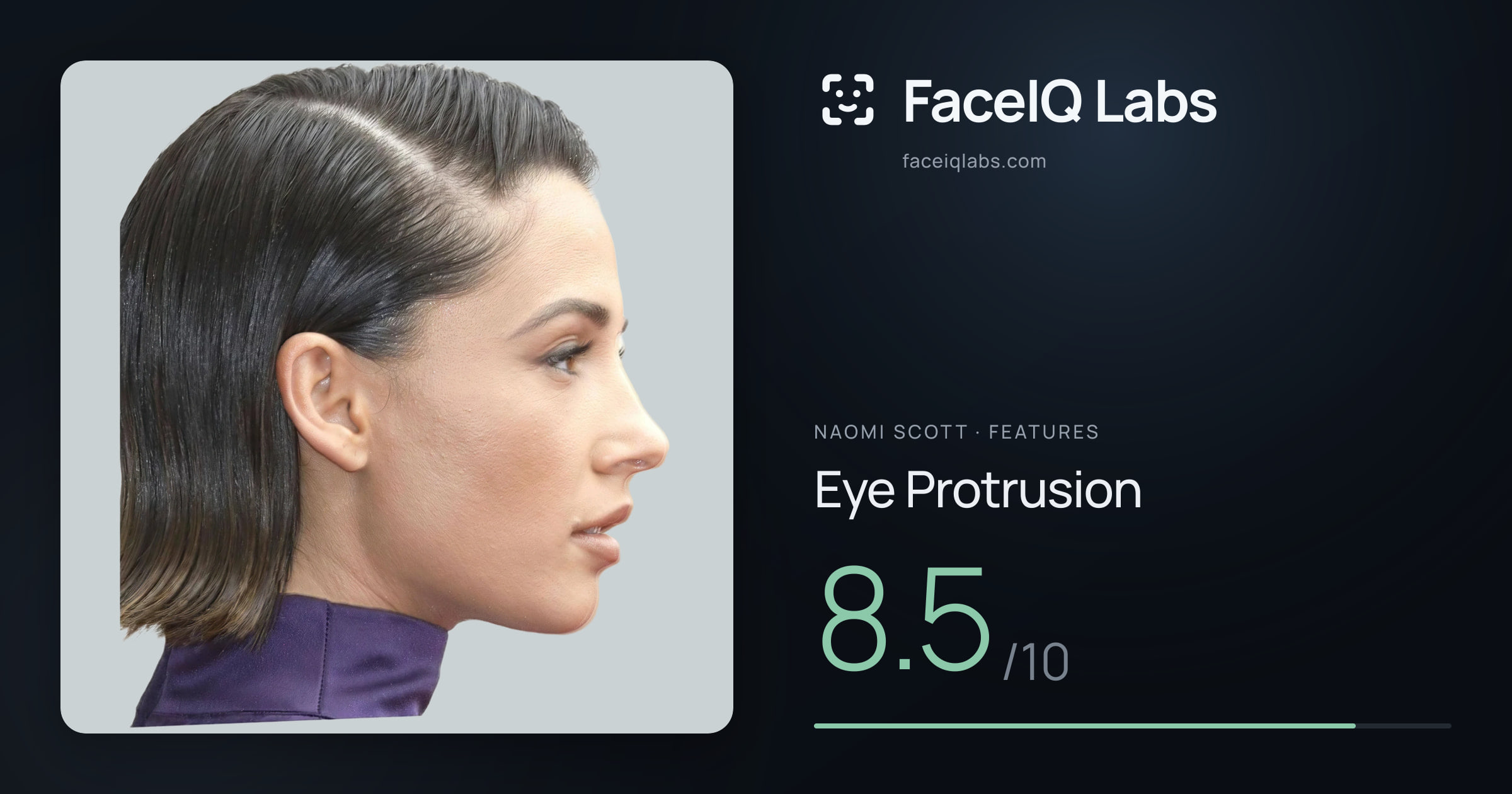 Naomi Scott Eye Protrusion: 8.5/10, drawn on the photo