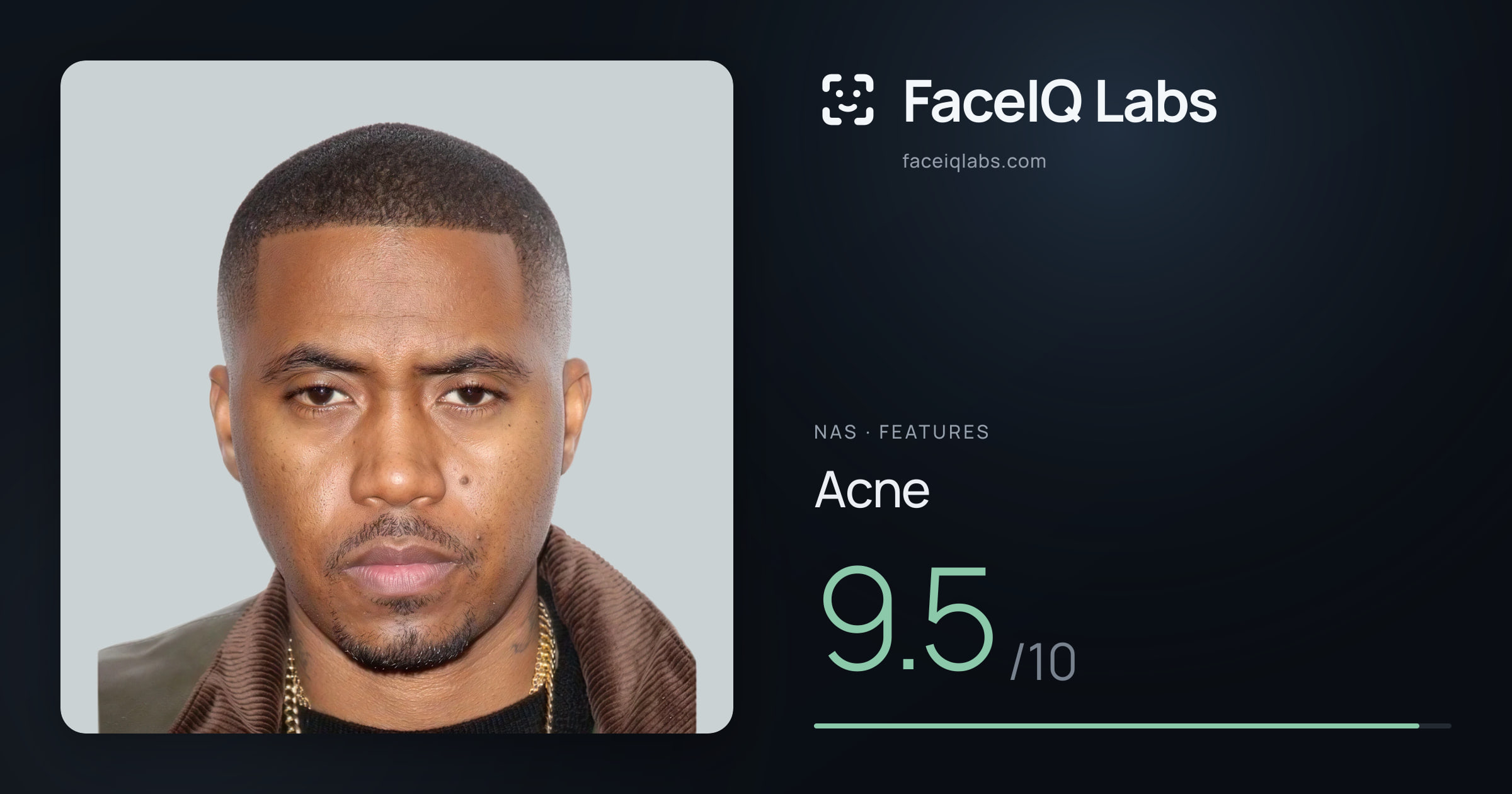 Nas Acne: 9.5/10, drawn on the photo