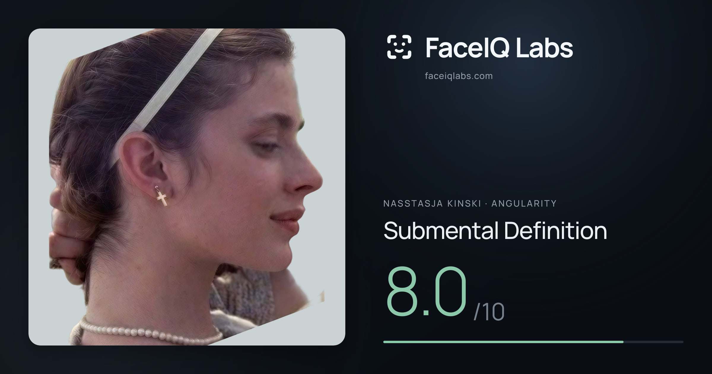 Nasstasja Kinski Submental Definition: 8.0/10, drawn on the photo