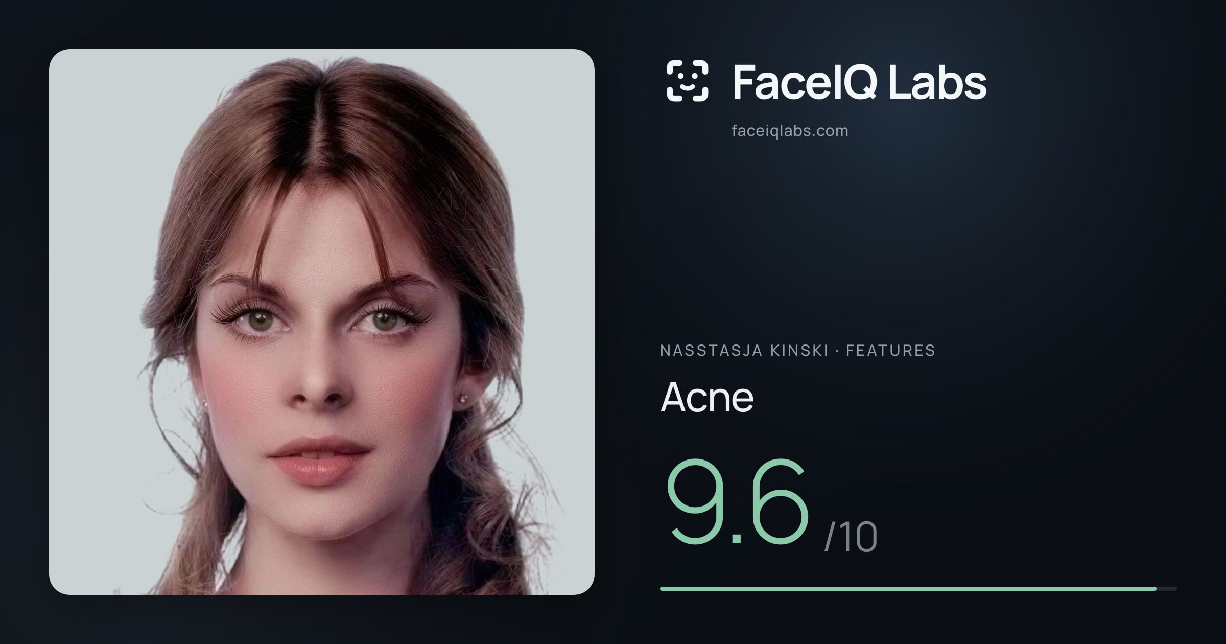 Nasstasja Kinski Acne: 9.6/10, drawn on the photo