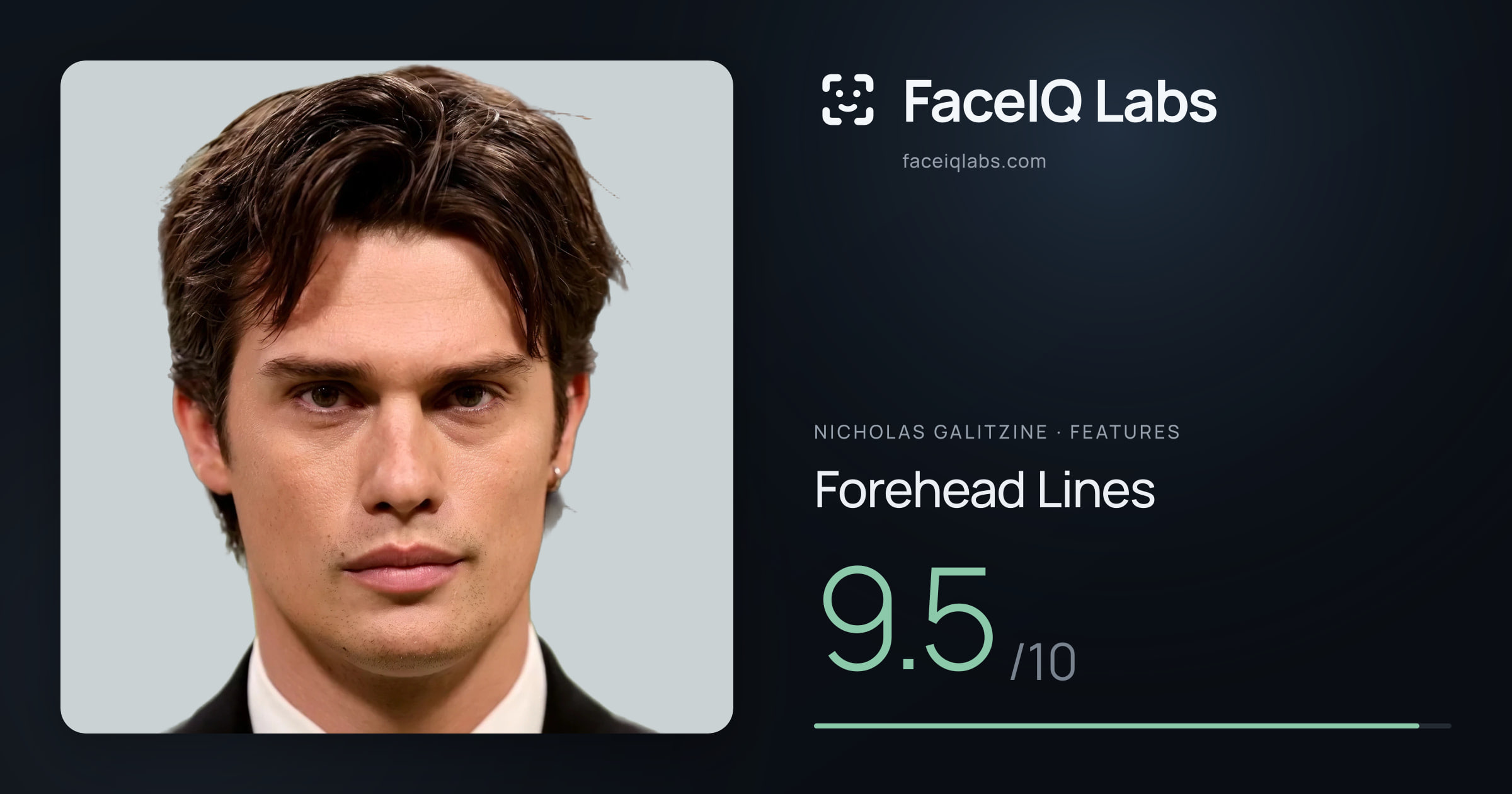 Nicholas Galitzine Forehead Lines: 9.5/10, drawn on the photo