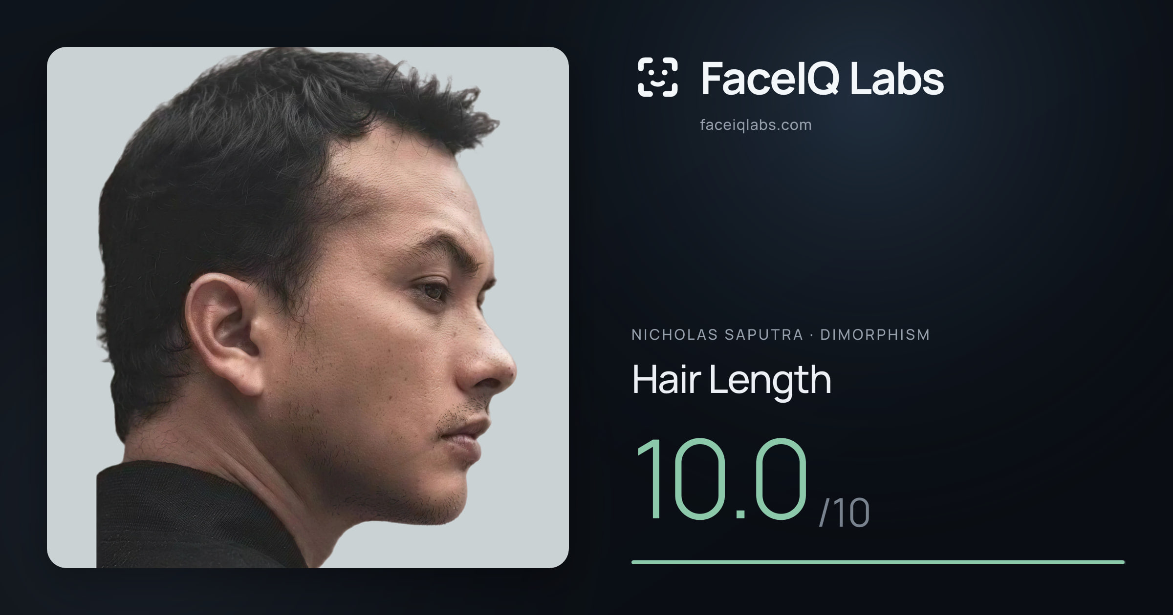 Nicholas Saputra Hair Length: 10.0/10, drawn on the photo