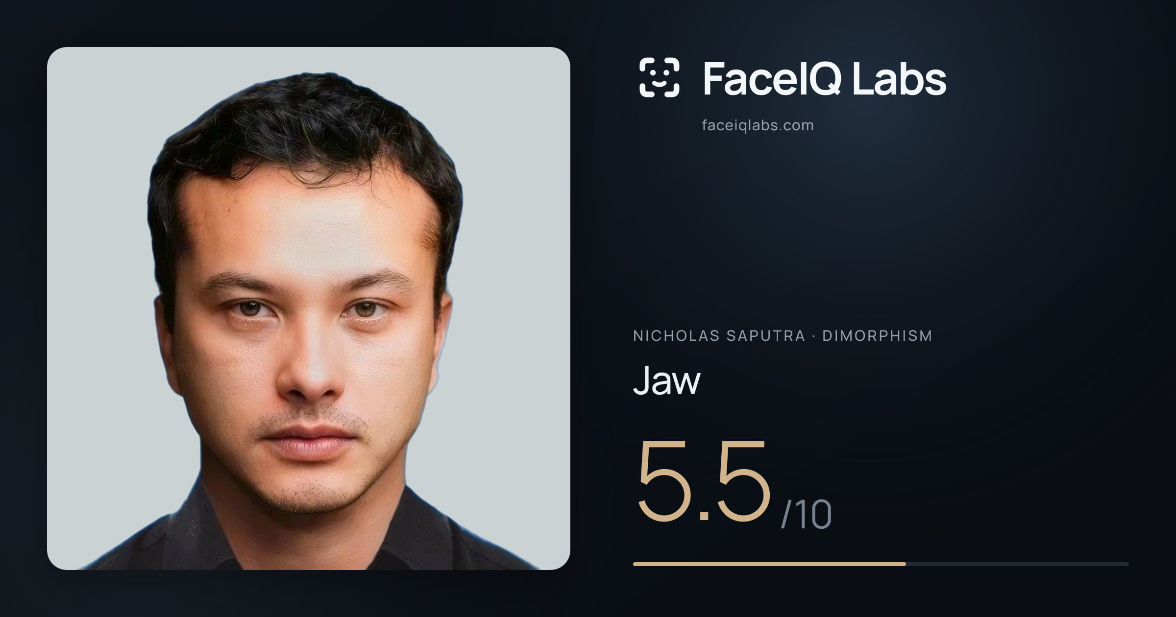 Nicholas Saputra Jaw: 5.5/10, drawn on the photo