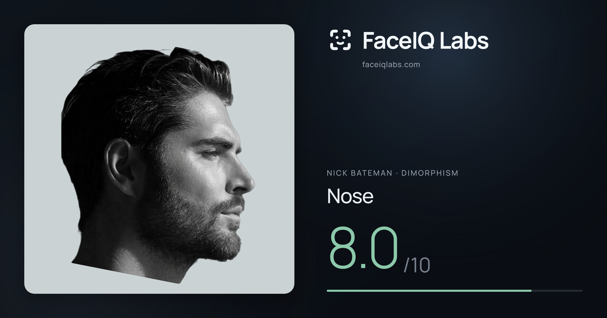 Nick Bateman Nose: 8.0/10, drawn on the photo