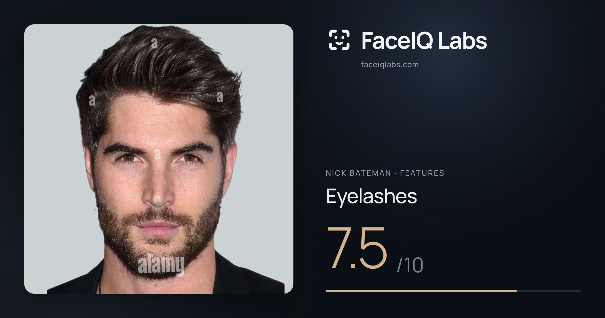 Nick Bateman Eyelashes: 7.5/10, drawn on the photo