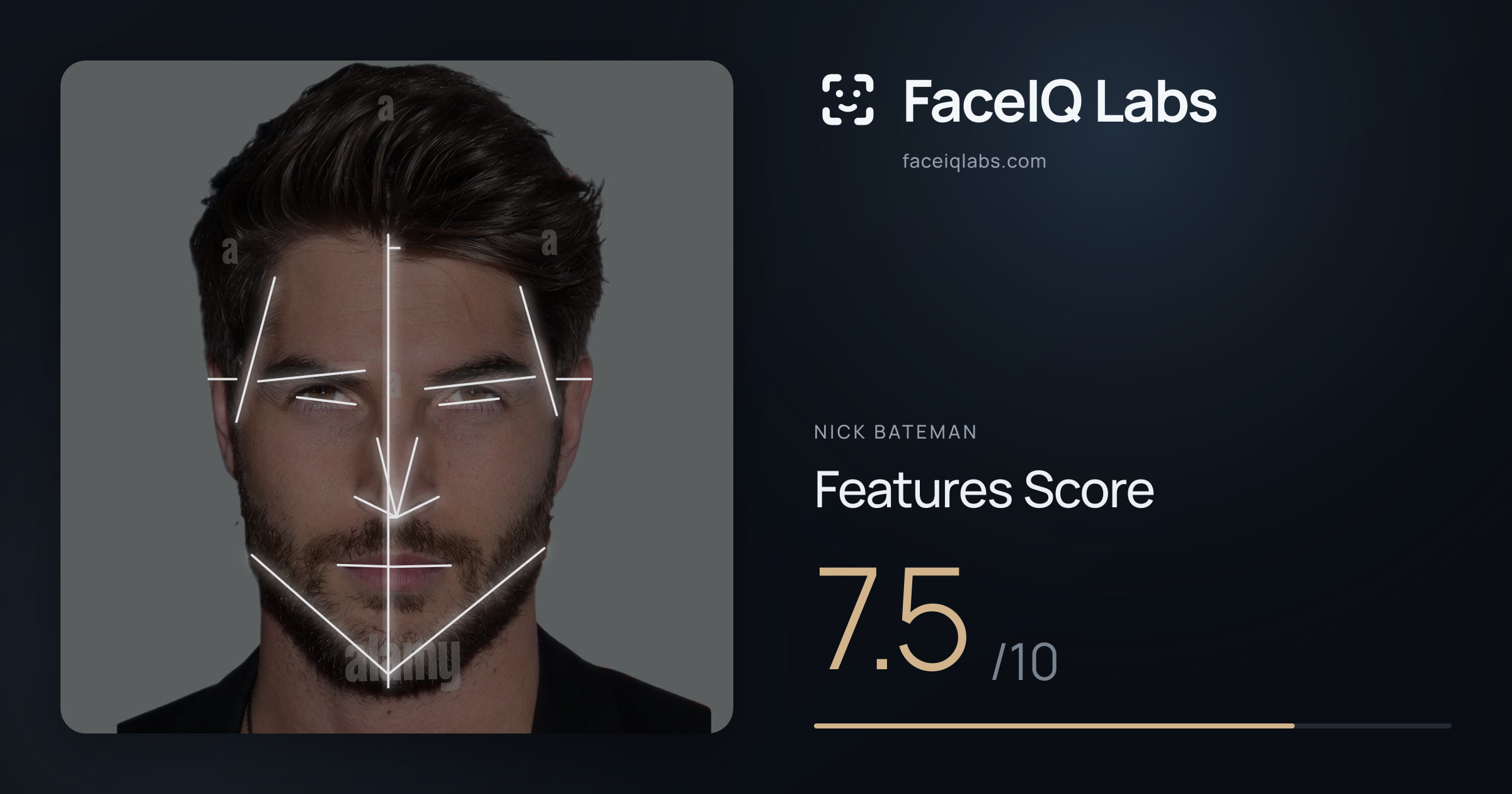 Nick Bateman Features: 7.7/10, with each assessment drawn on the photo