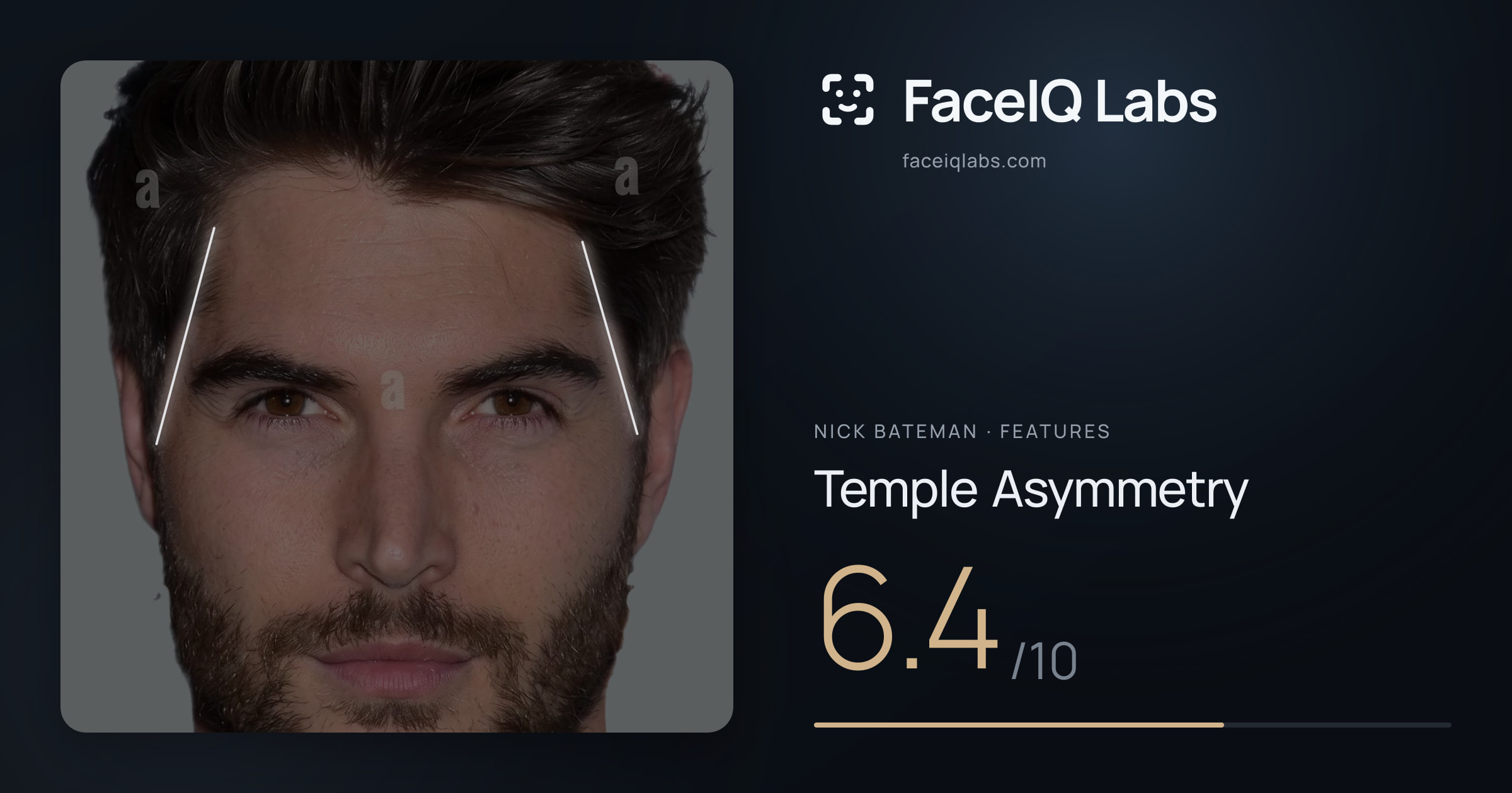 Nick Bateman Temple Asymmetry: 6.4/10, drawn on the photo