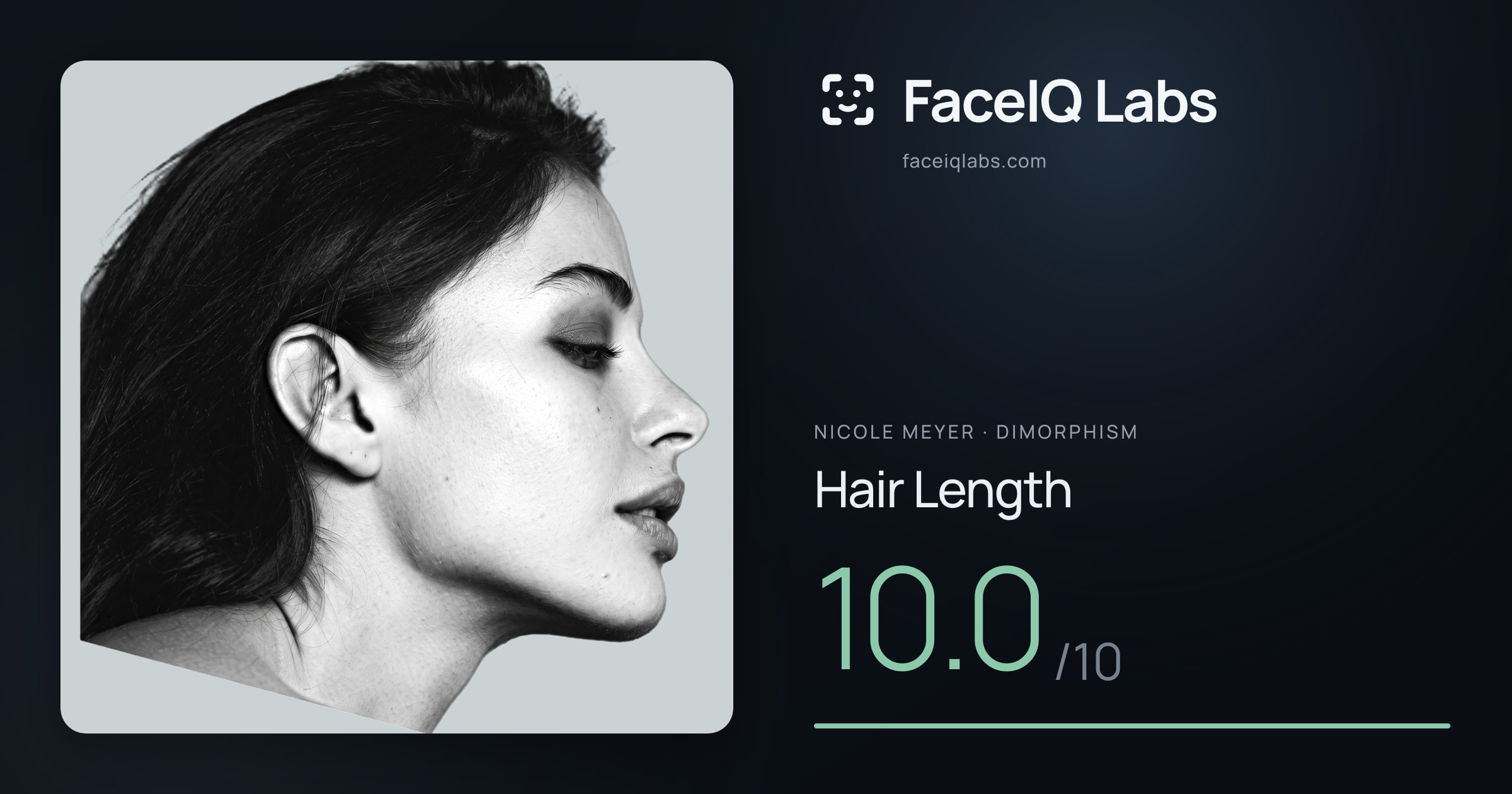 Nicole Meyer Hair Length: 10.0/10, drawn on the photo