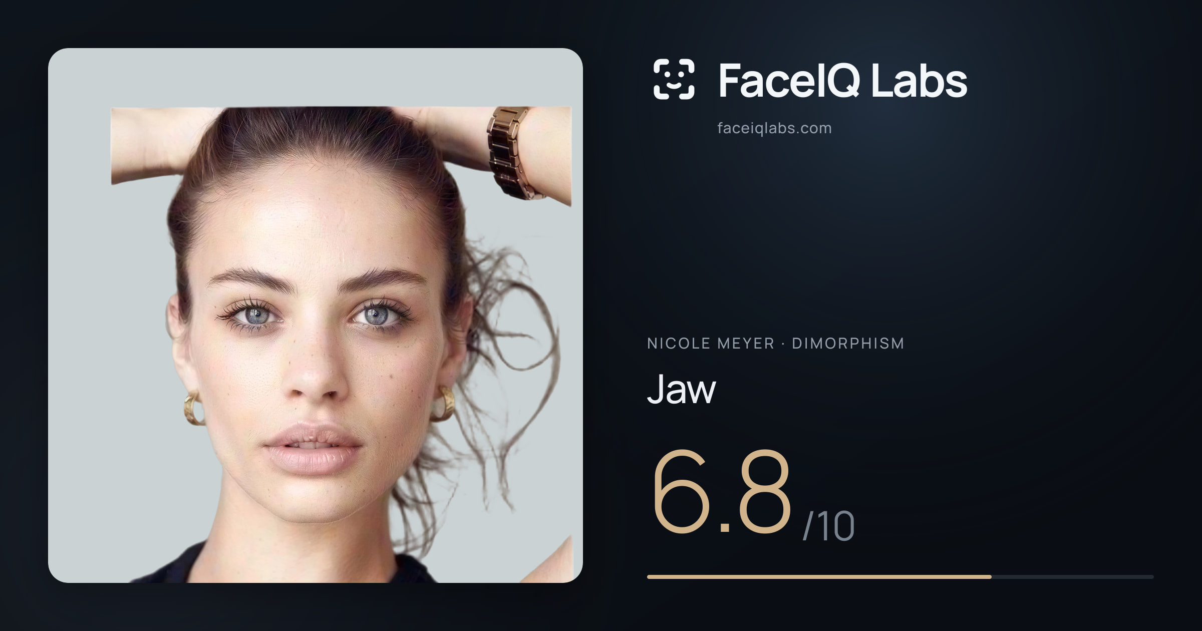 Nicole Meyer Jaw: 6.8/10, drawn on the photo