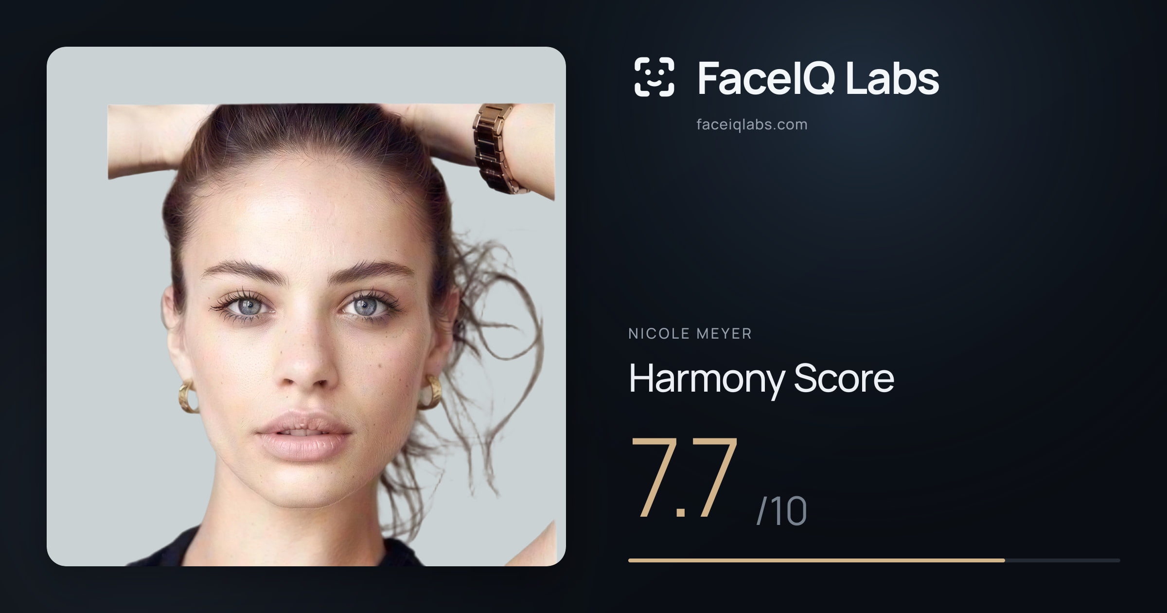 Nicole Meyer Harmony: 7.7/10, with each ratio's score