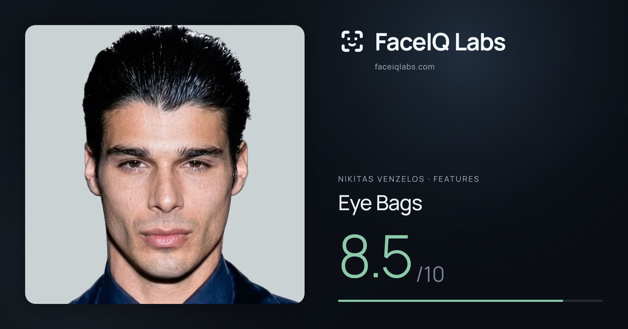 Nikitas Venzelos Eye Bags: 8.5/10, drawn on the photo