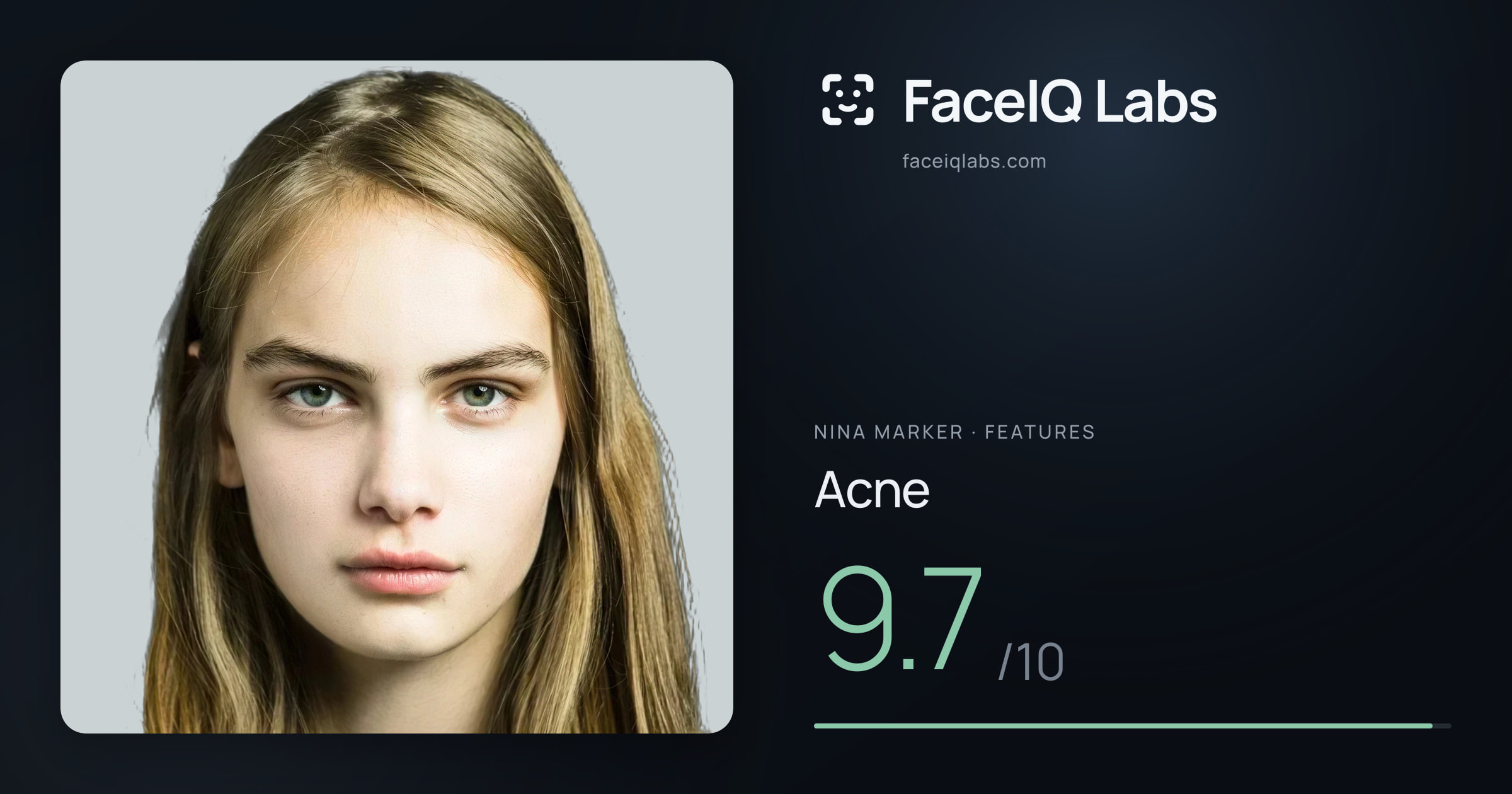 Nina Marker Acne: 9.7/10, drawn on the photo