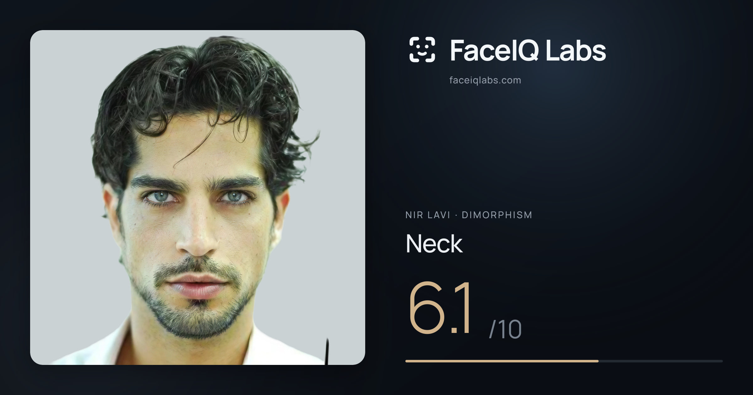 Nir Lavi Neck: 6.1/10, drawn on the photo