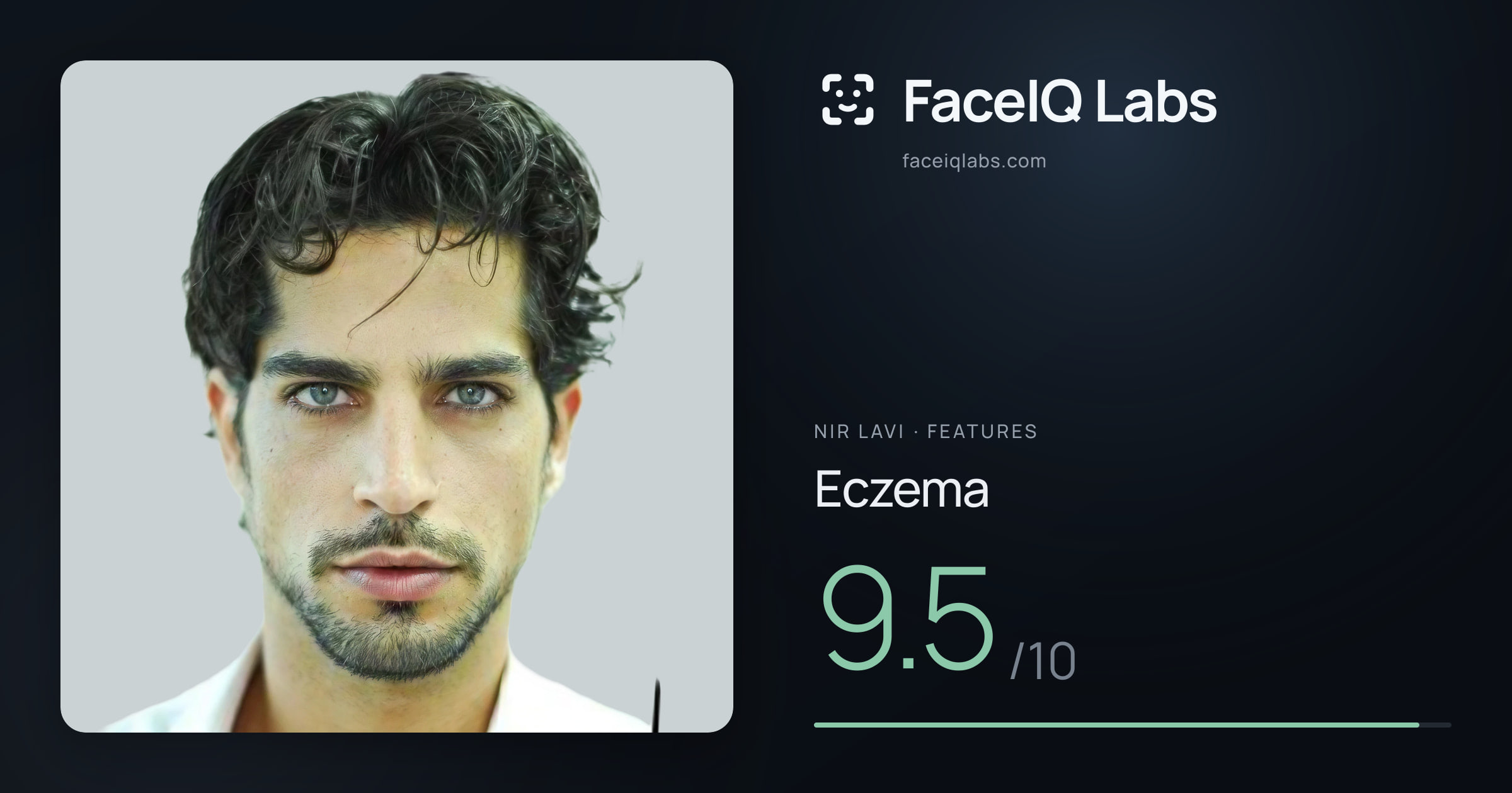 Nir Lavi Eczema: 9.5/10, drawn on the photo