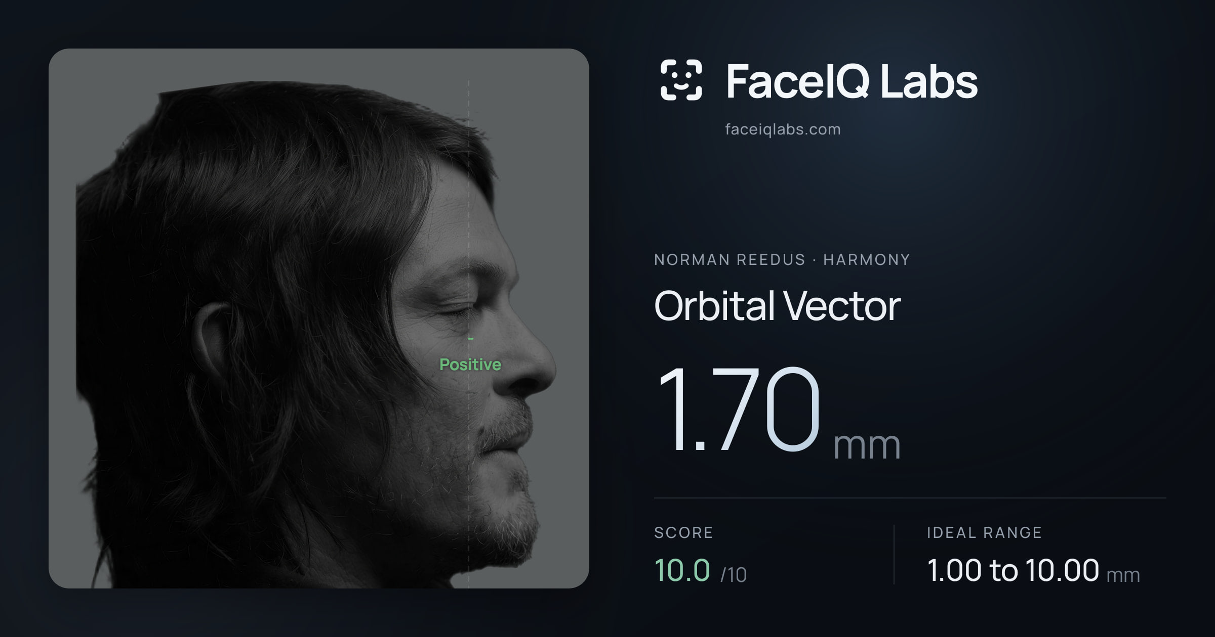 Norman Reedus Orbital Vector: 1.70mm, drawn on the photo