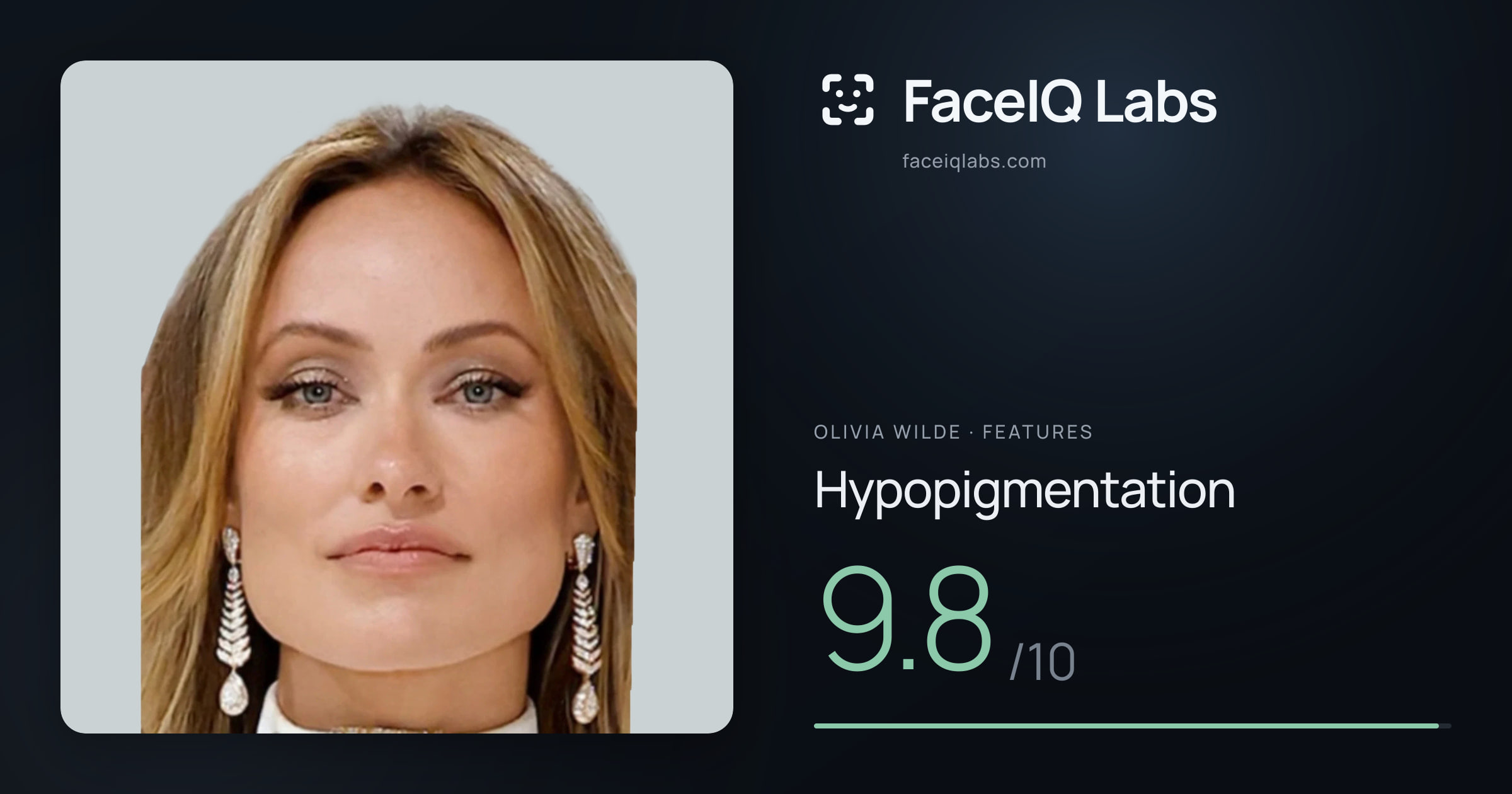 Olivia Wilde Hypopigmentation: 9.8/10, drawn on the photo
