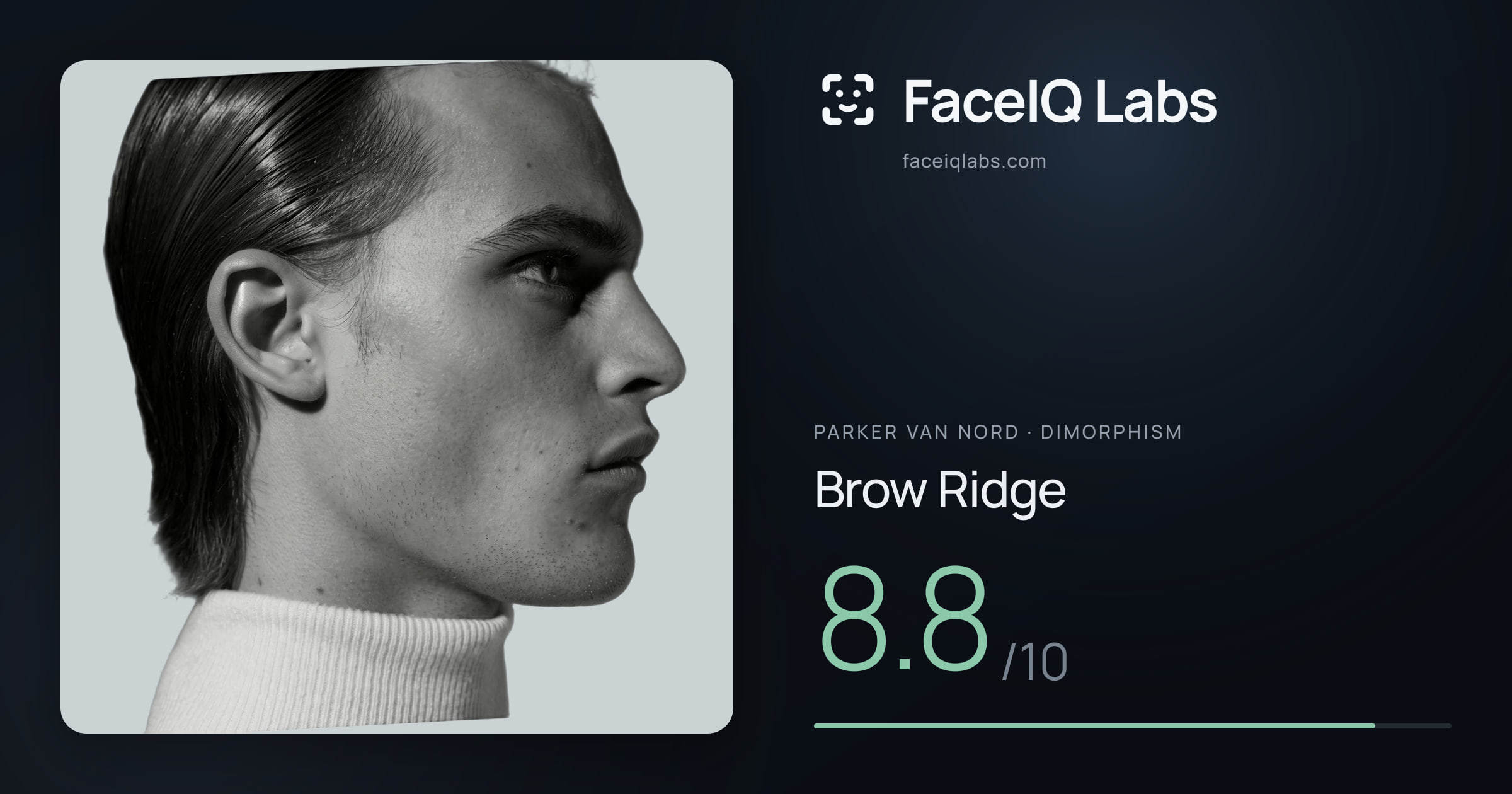 Parker Van Nord Brow Ridge: 8.8/10, drawn on the photo