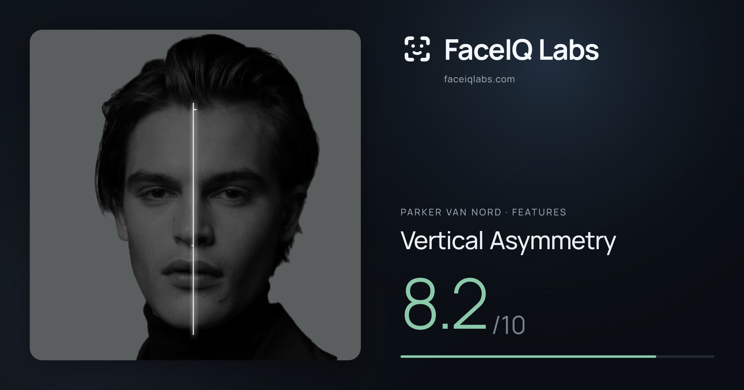 Parker Van Nord Vertical Asymmetry: 8.2/10, drawn on the photo