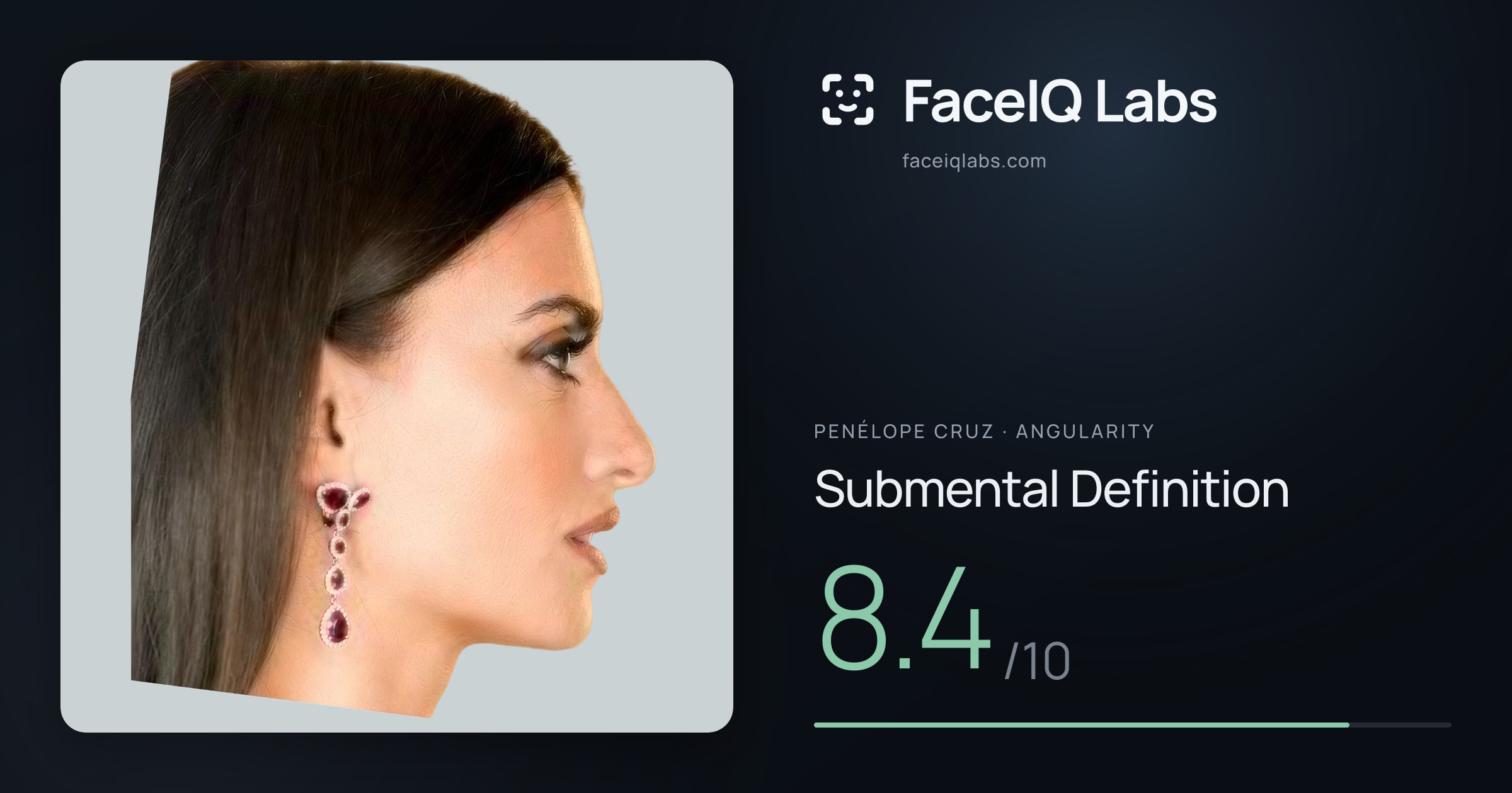 penélope cruz Submental Definition: 8.4/10, drawn on the photo