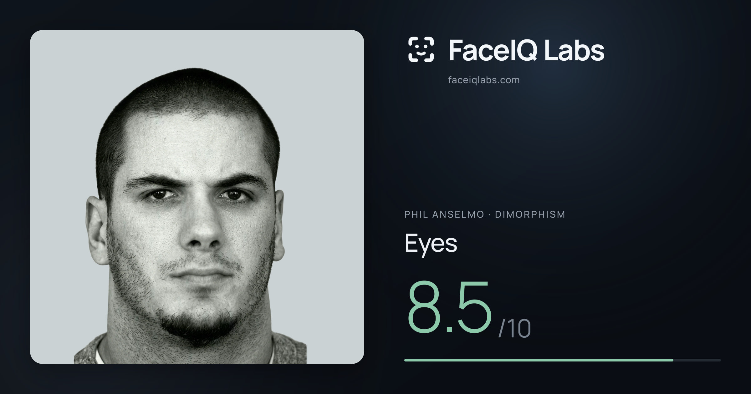 Phil Anselmo Eyes: 8.5/10, drawn on the photo