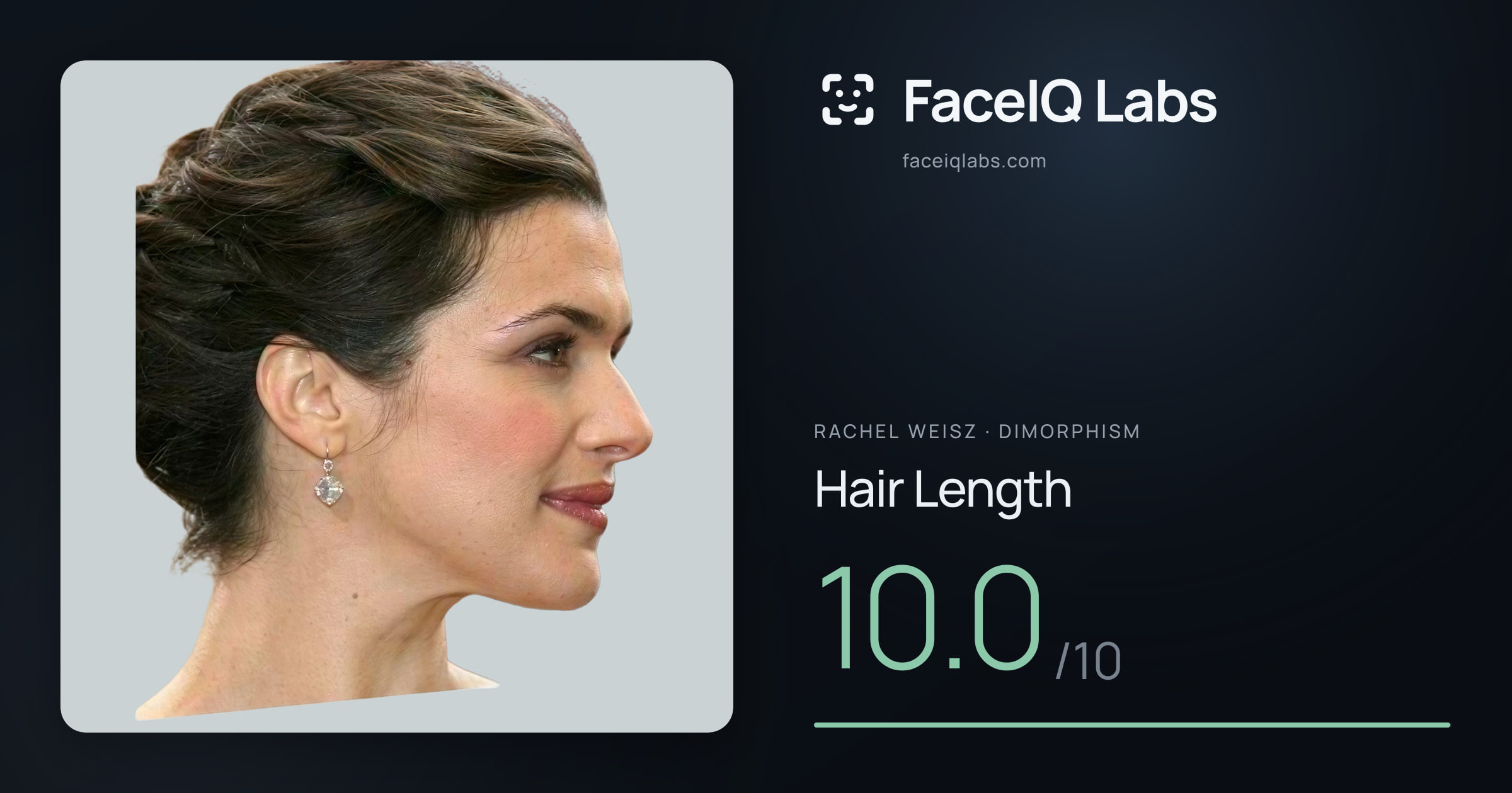 Rachel Weisz Hair Length: 10.0/10, drawn on the photo