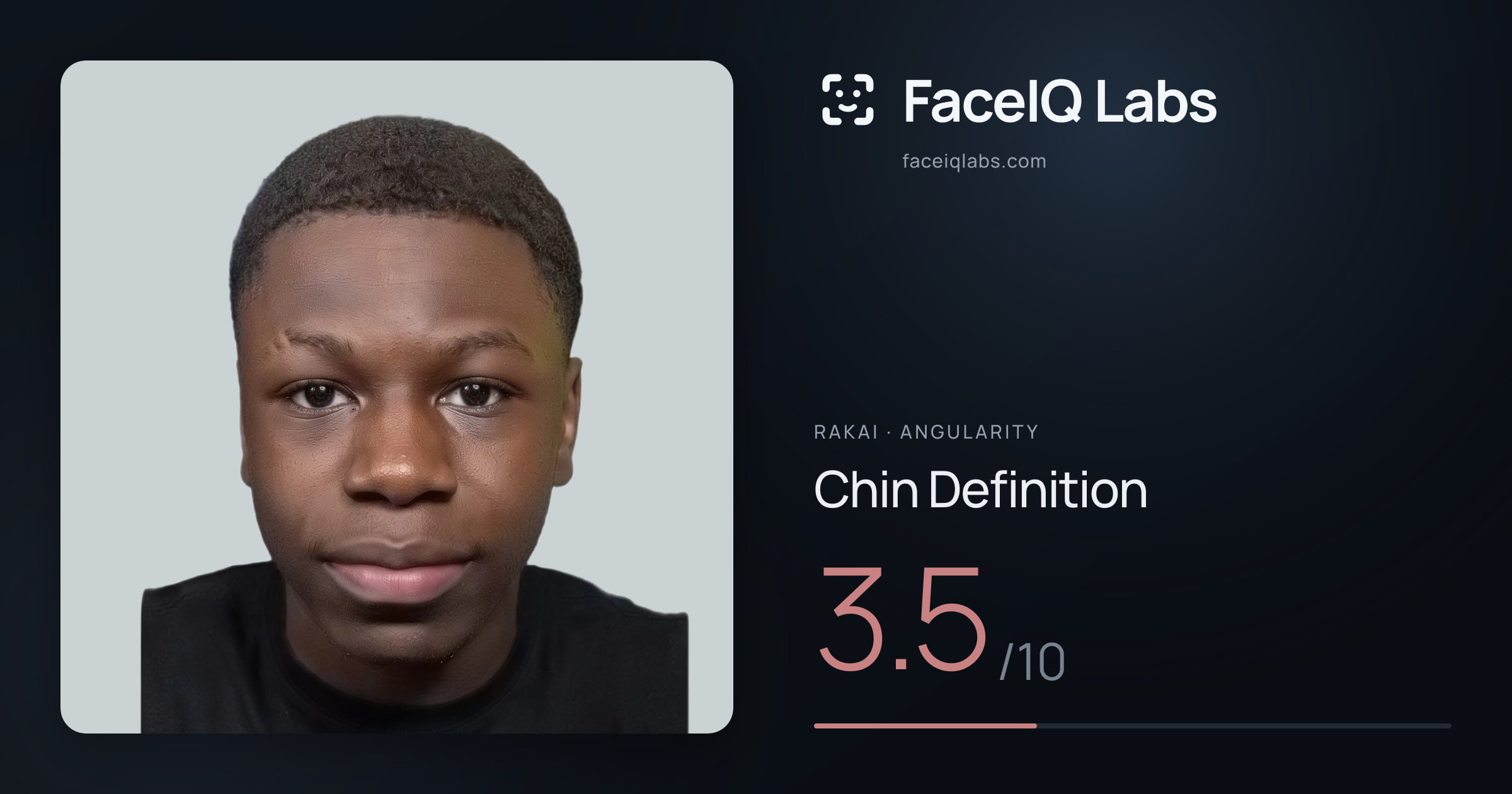 Rakai Chin Definition: 3.5/10, drawn on the photo