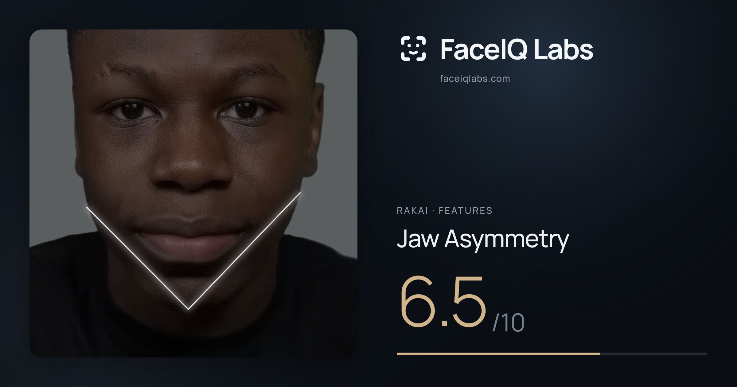 Rakai Jaw Asymmetry: 6.5/10, drawn on the photo