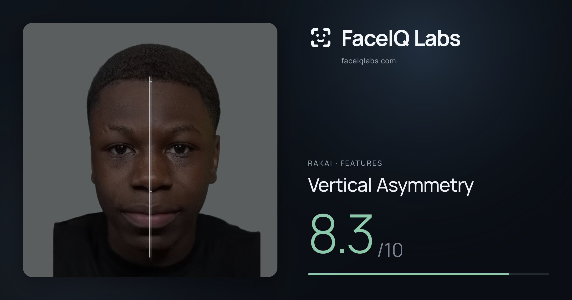 Rakai Vertical Asymmetry: 8.3/10, drawn on the photo