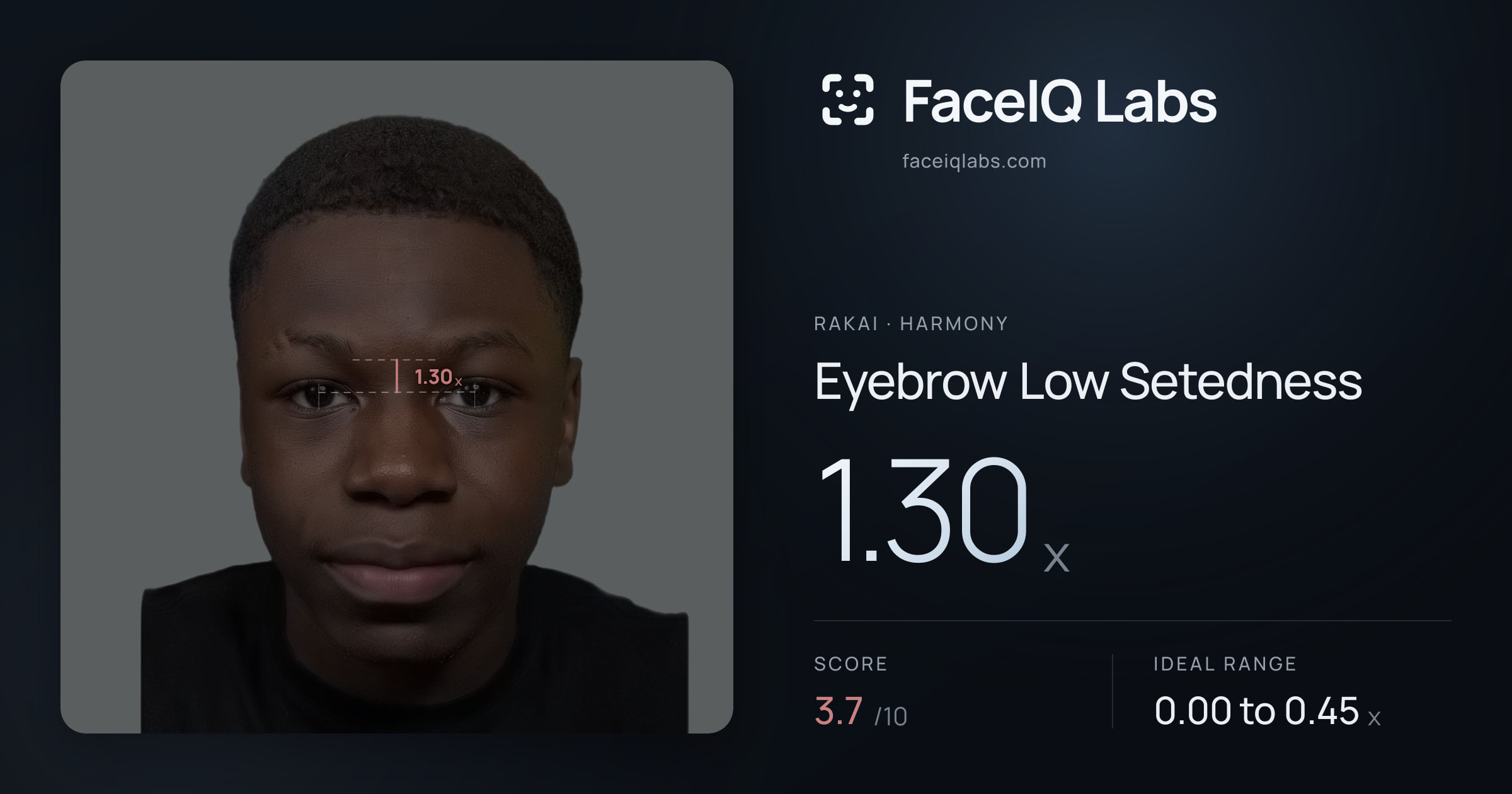 Rakai Eyebrow Low Setedness: 1.30x, drawn on the photo