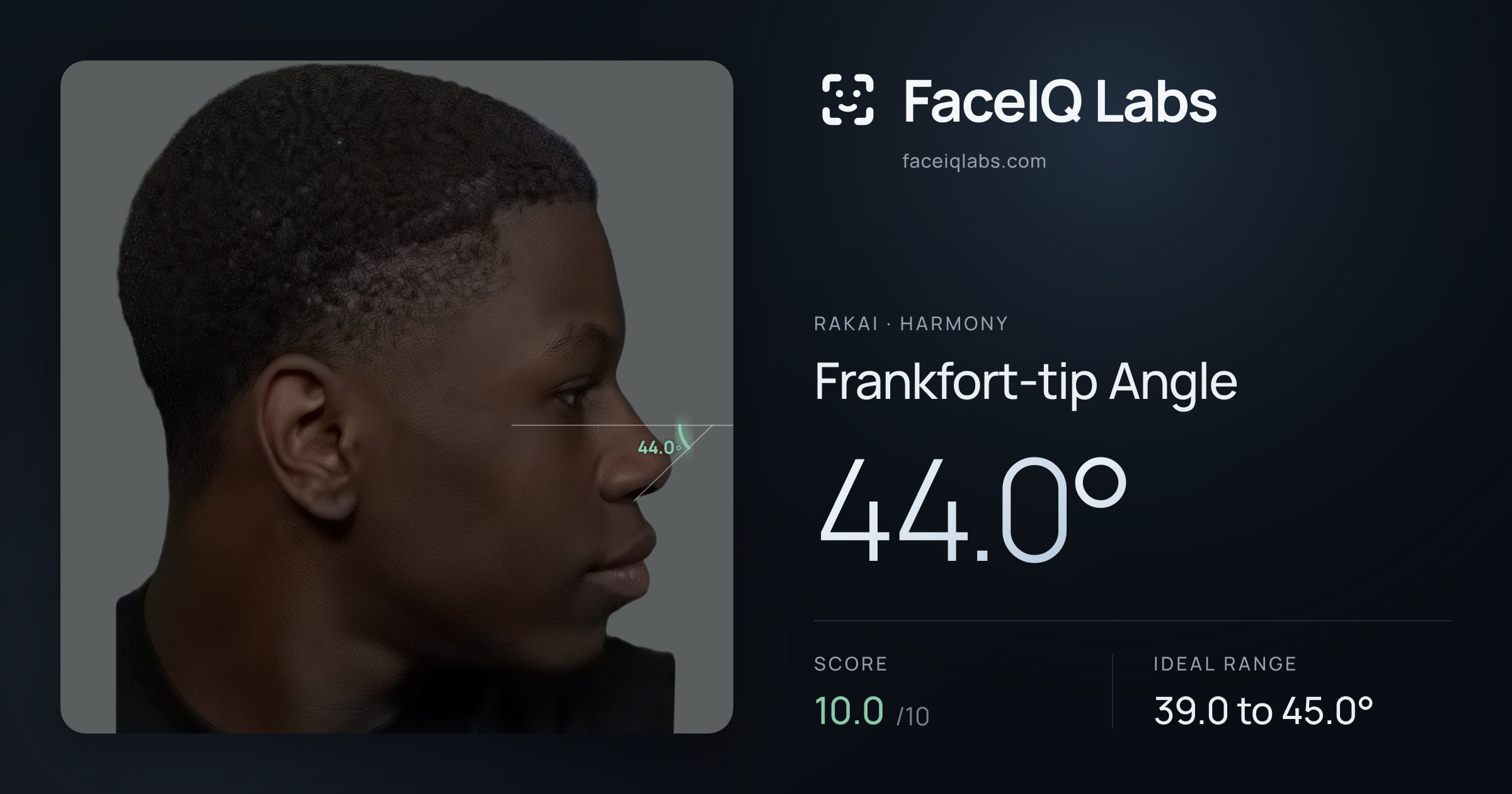 Rakai Frankfort-tip Angle: 44.0°, drawn on the photo
