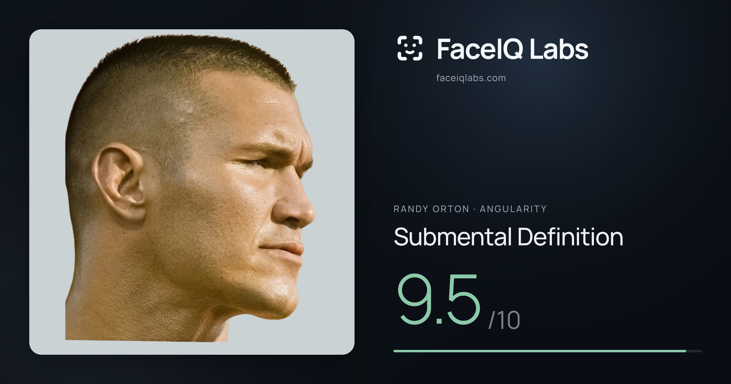 Randy Orton Submental Definition: 9.5/10, drawn on the photo