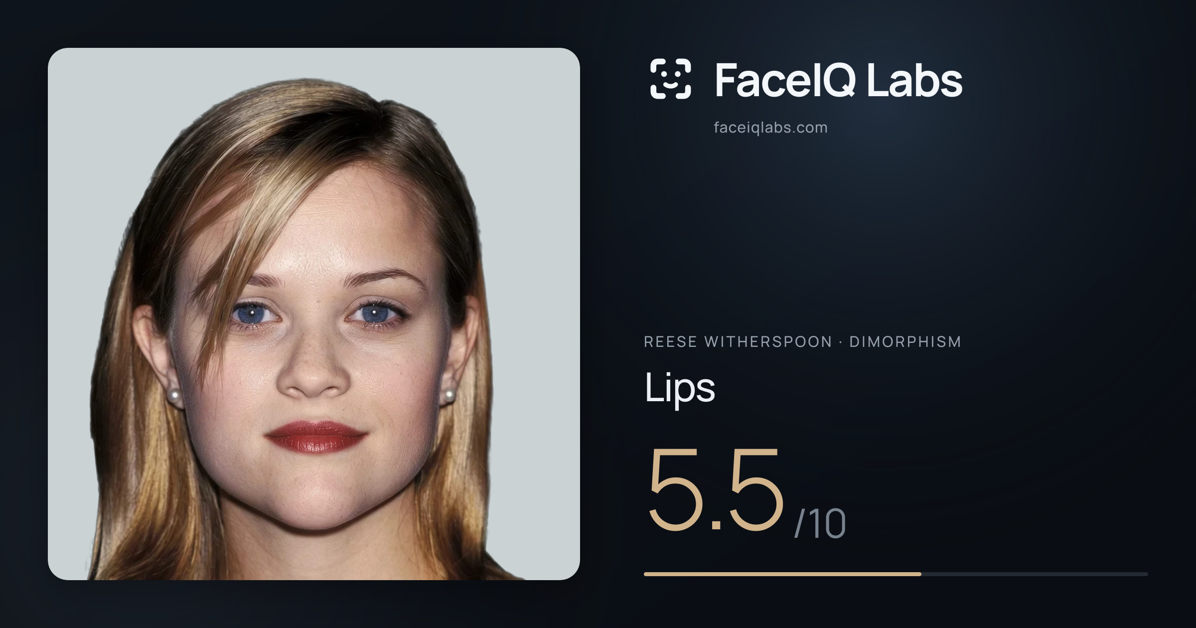 Reese Witherspoon Lips: 5.5/10, drawn on the photo