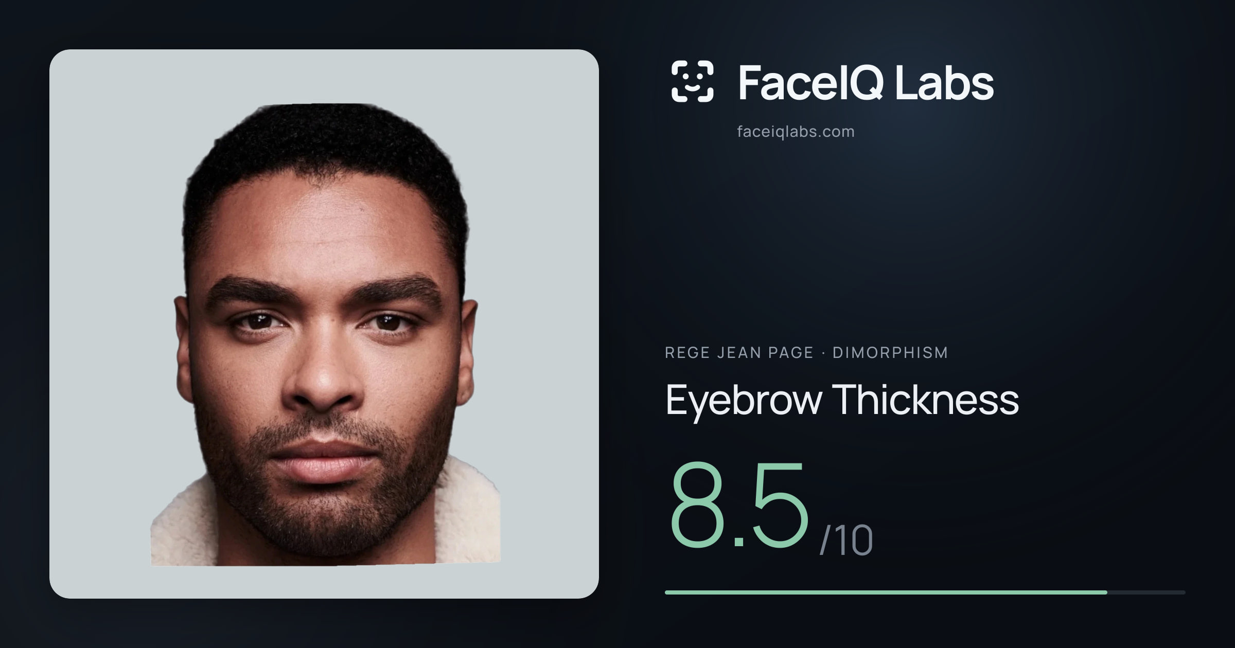 Rege Jean Page Eyebrow Thickness: 8.5/10, drawn on the photo
