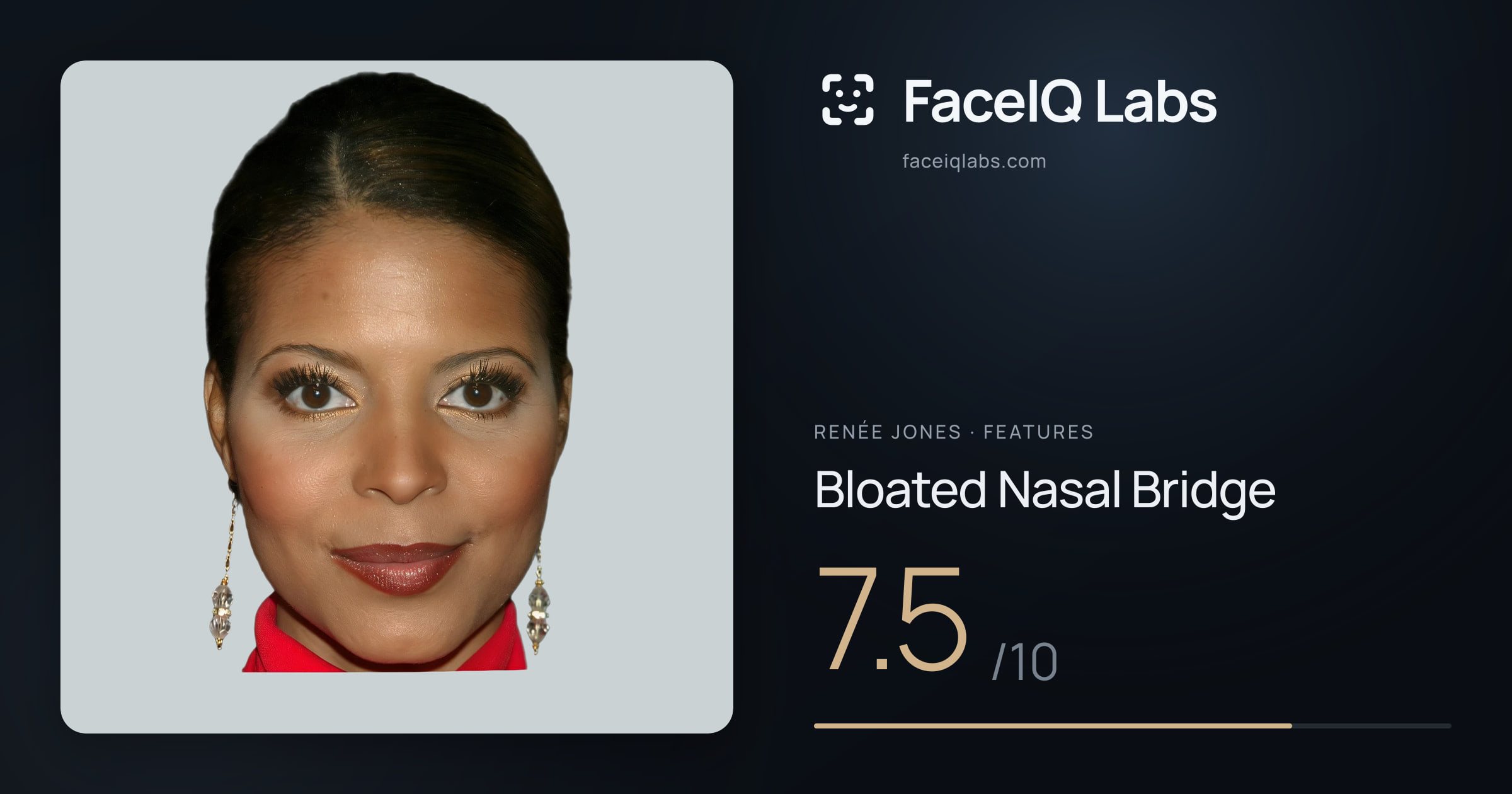Renée Jones Bloated Nasal Bridge: 7.5/10, drawn on the photo