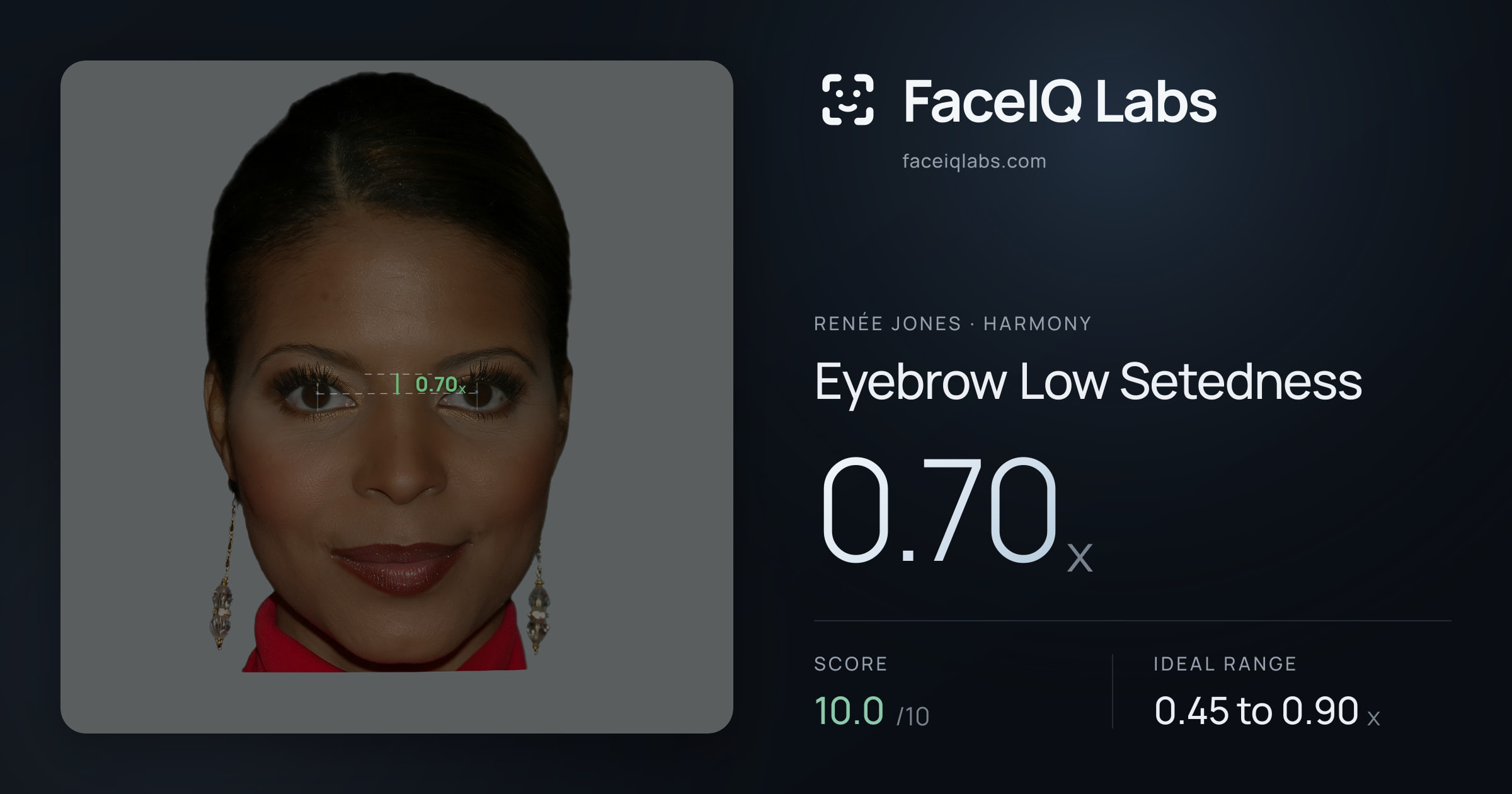 Renée Jones Eyebrow Low Setedness: 0.70x, drawn on the photo