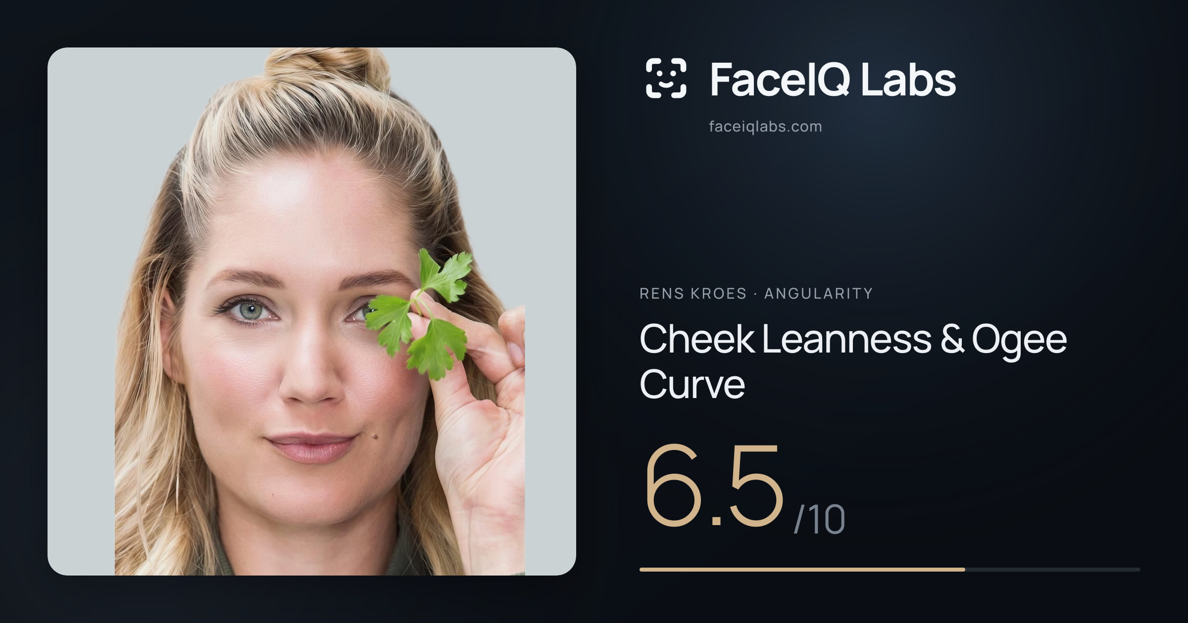 Rens Kroes Cheek Leanness & Ogee Curve: 6.5/10, drawn on the photo