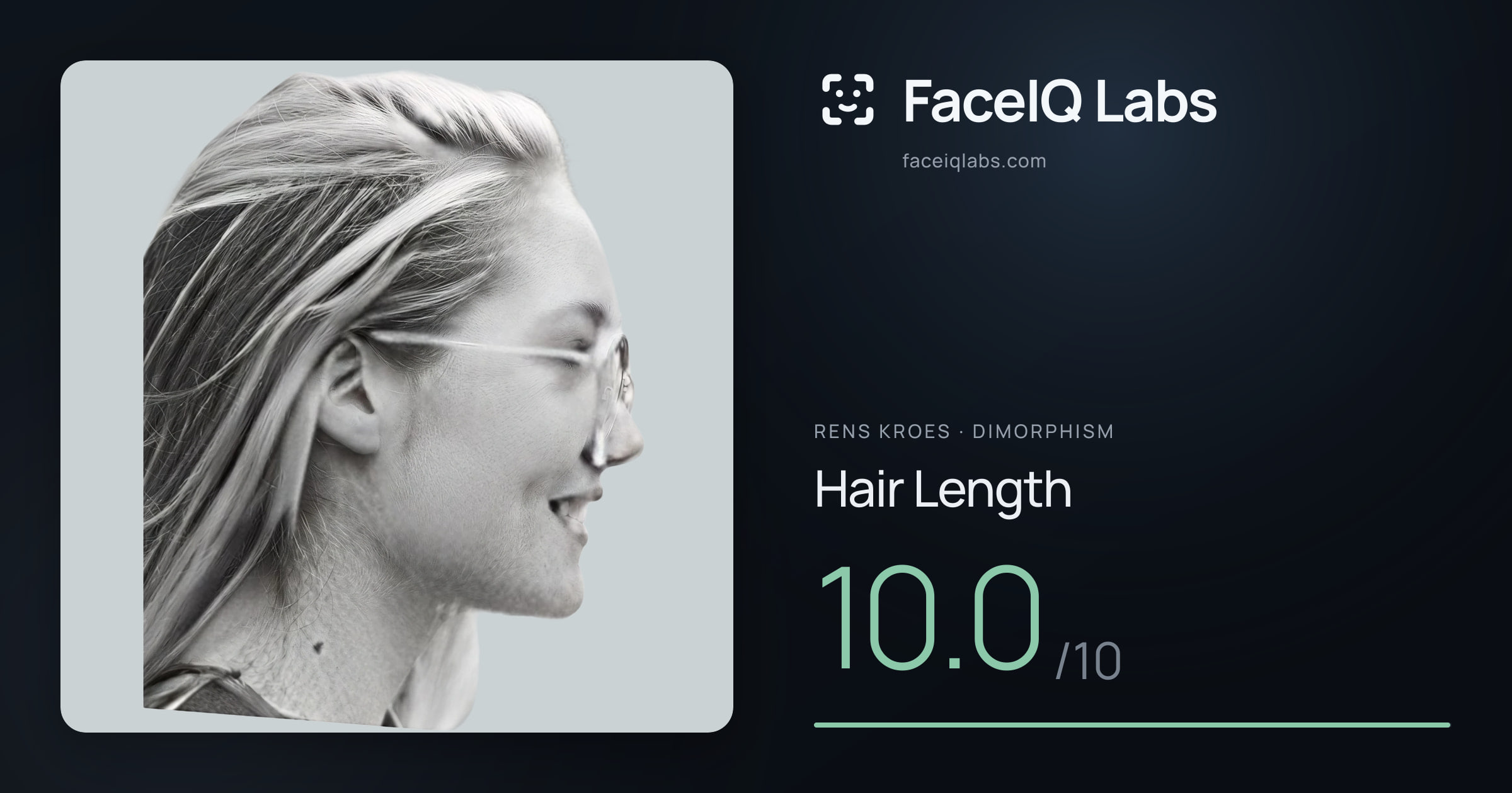 Rens Kroes Hair Length: 10.0/10, drawn on the photo