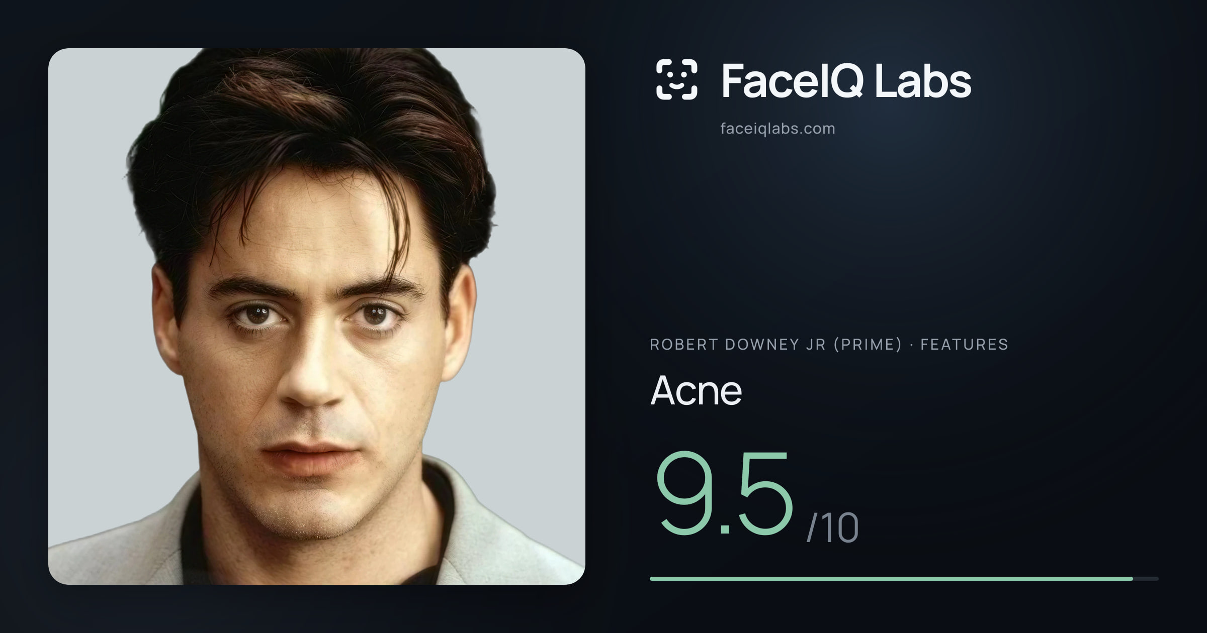 Robert Downey Jr (Prime) Acne: 9.5/10, drawn on the photo