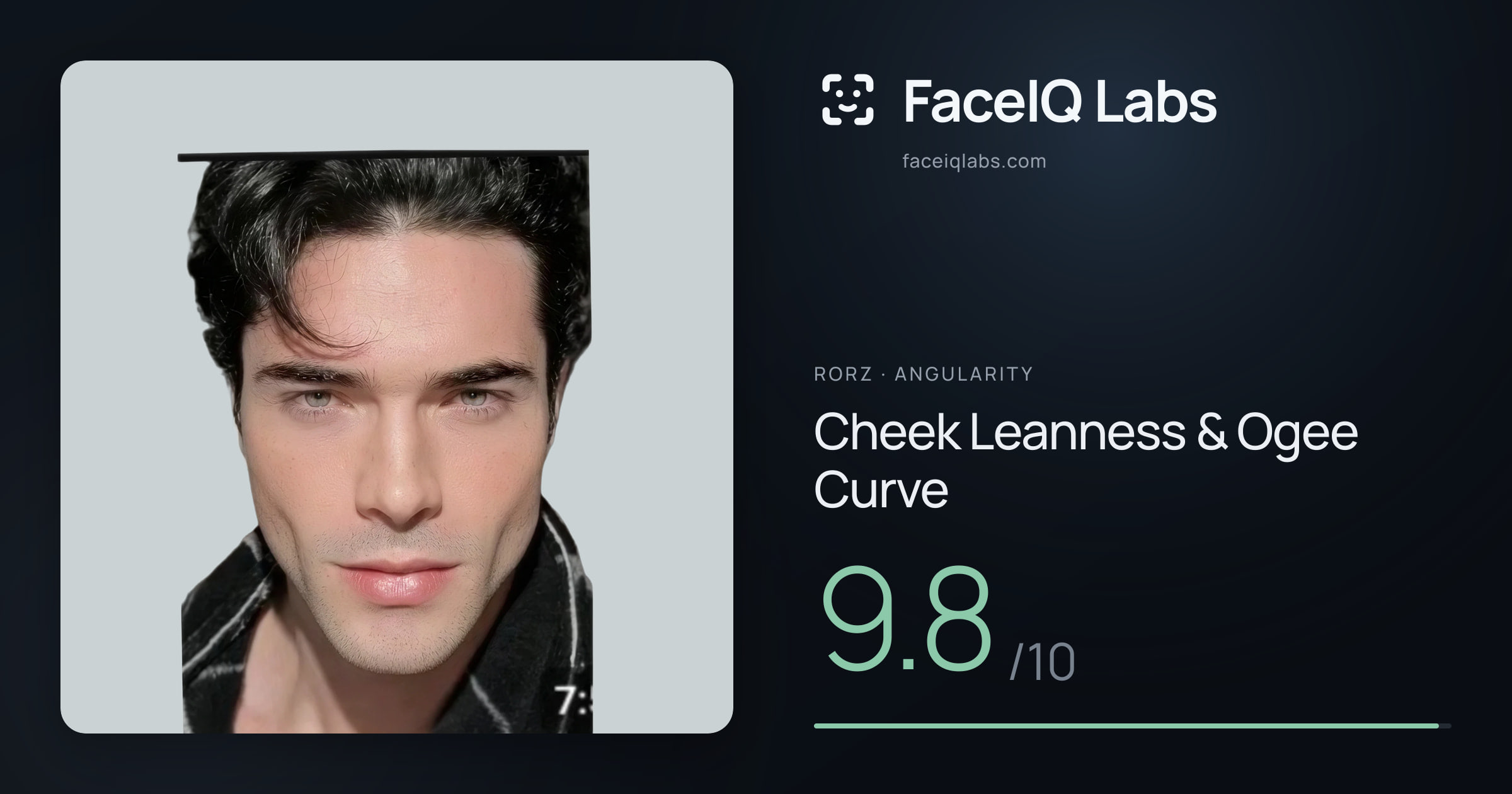 Rorz Cheek Leanness & Ogee Curve: 9.8/10, drawn on the photo