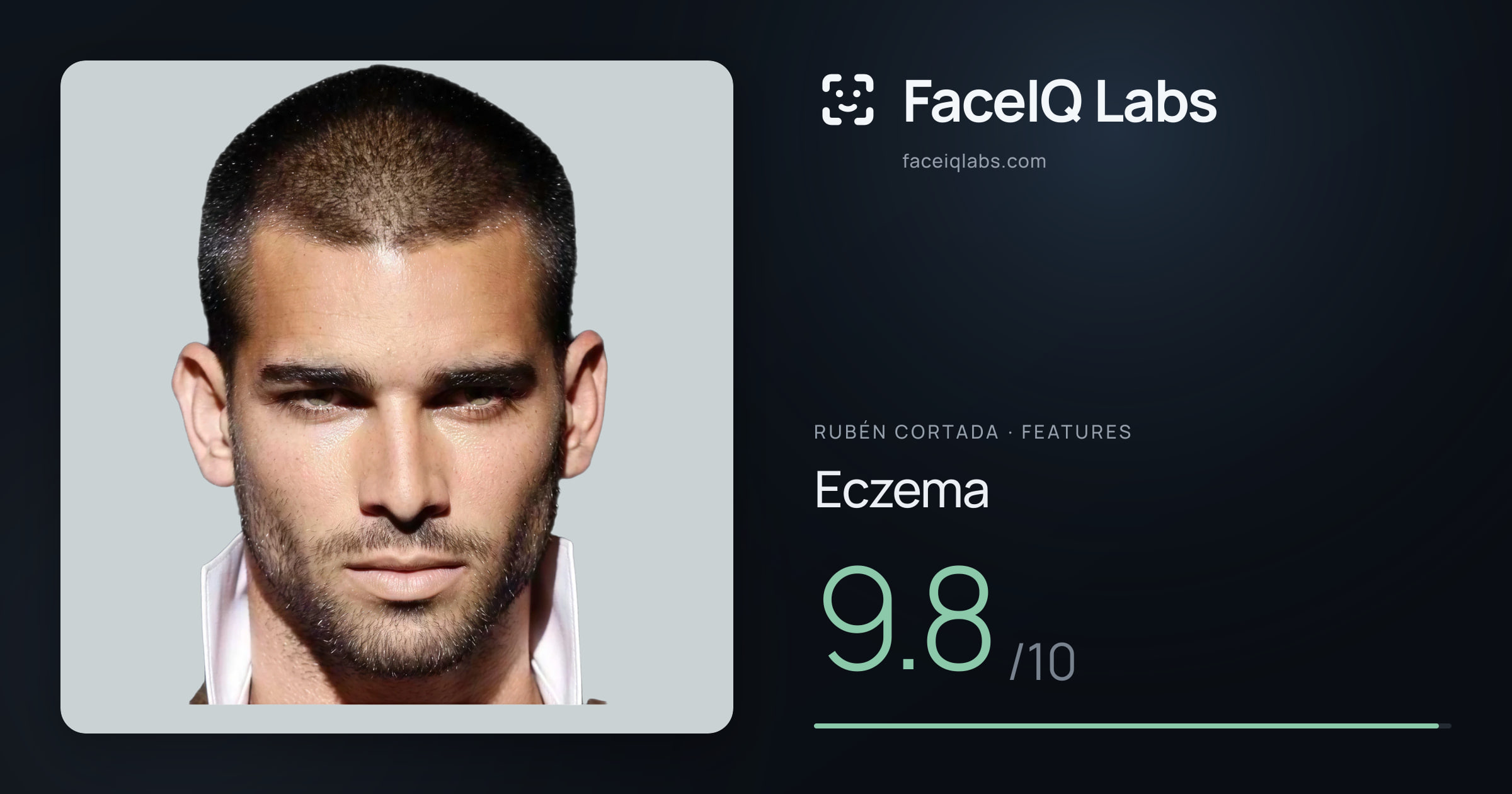 Rubén Cortada Eczema: 9.8/10, drawn on the photo