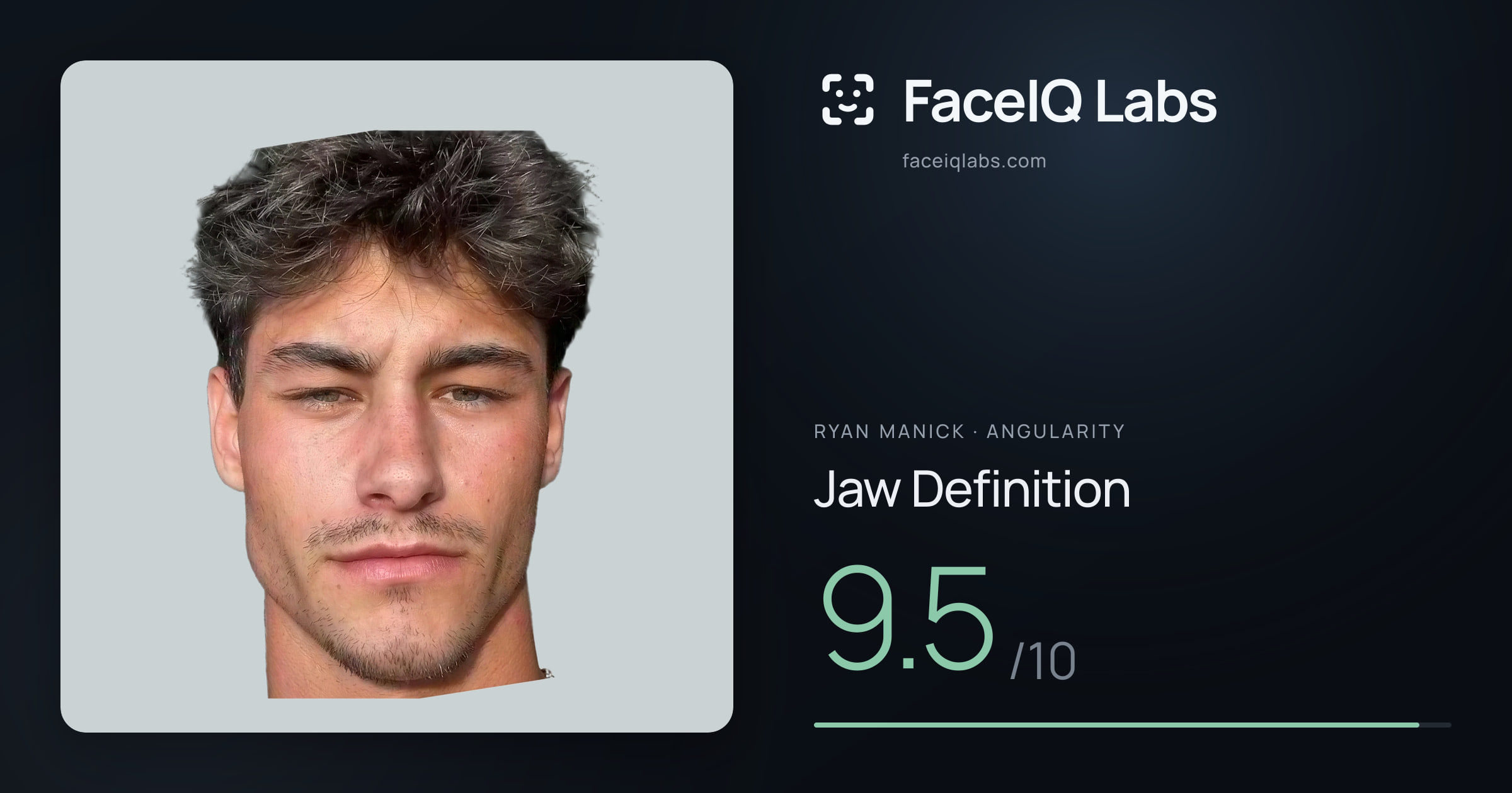 Ryan Manick Jaw Definition: 9.5/10, drawn on the photo