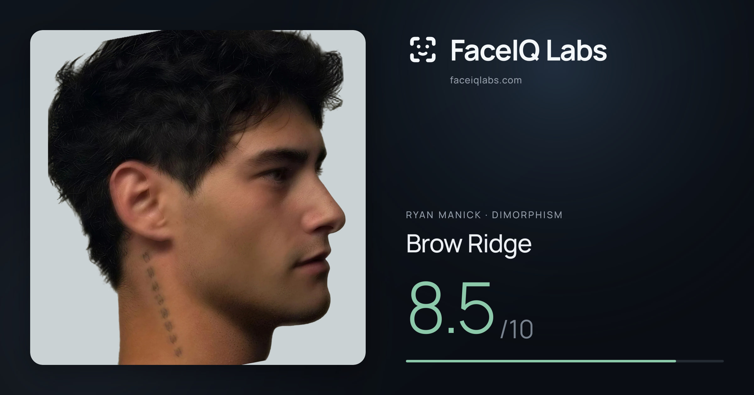 Ryan Manick Brow Ridge: 8.5/10, drawn on the photo