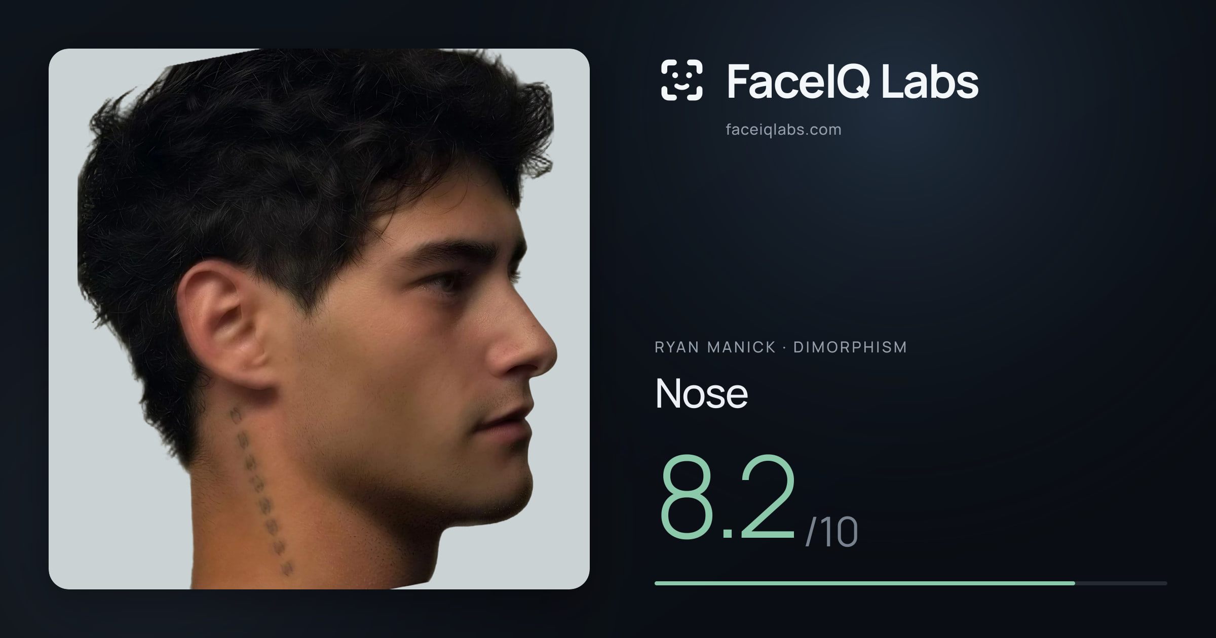 Ryan Manick Nose: 8.2/10, drawn on the photo