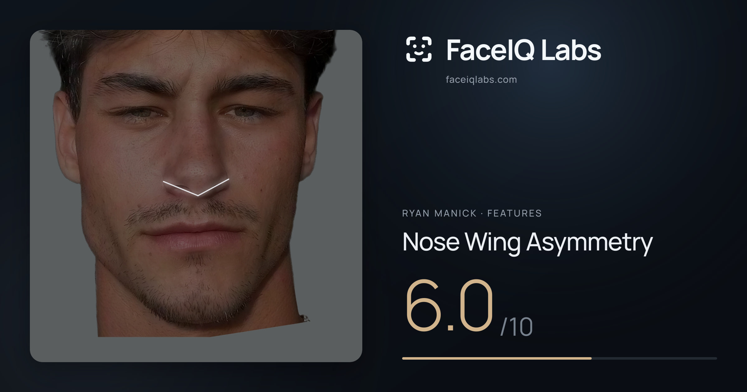Ryan Manick Nose Wing Asymmetry: 6.0/10, drawn on the photo